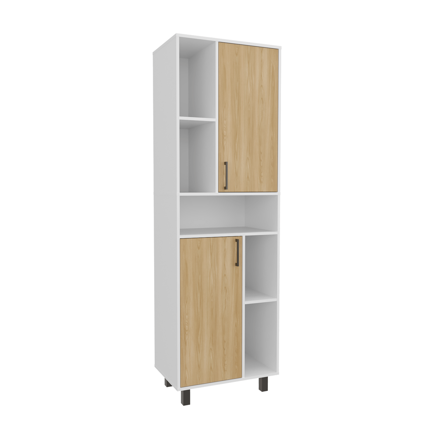 Mueble Alto Bryce 190X60X39 Rta Blanco Fresno