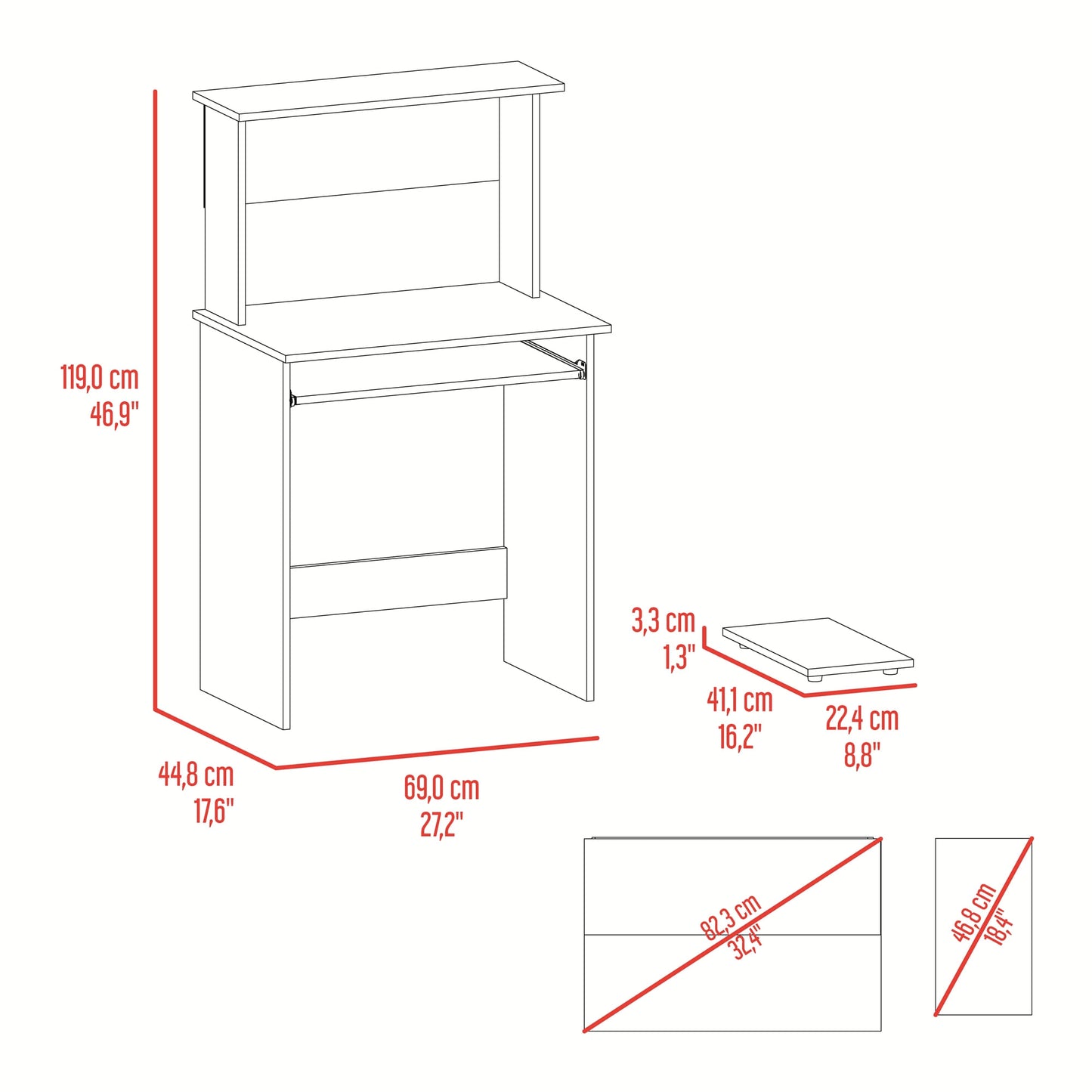 Centro De Computo 70 119X69X44 Rta Fresno Wengue