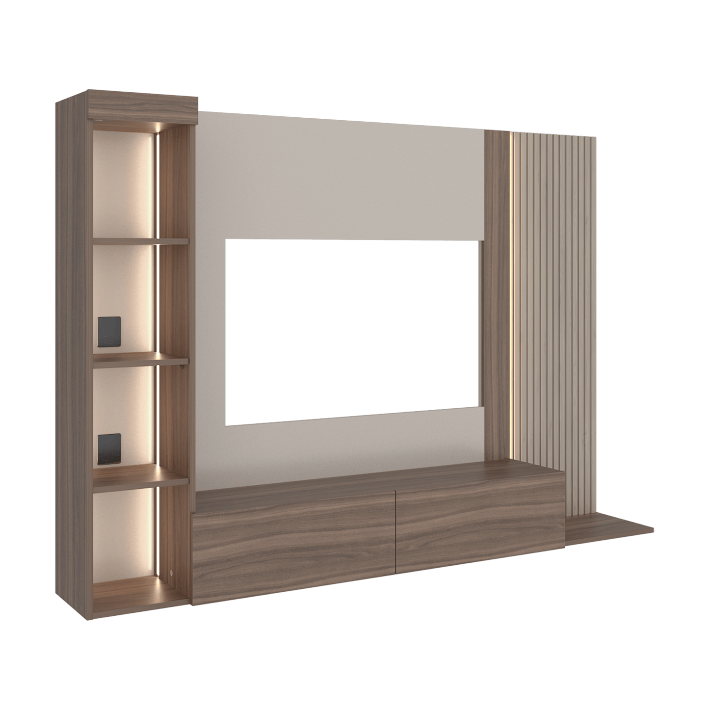 Panel Tv 65 Gamma 127X184X29 Rta Capri Avellana
