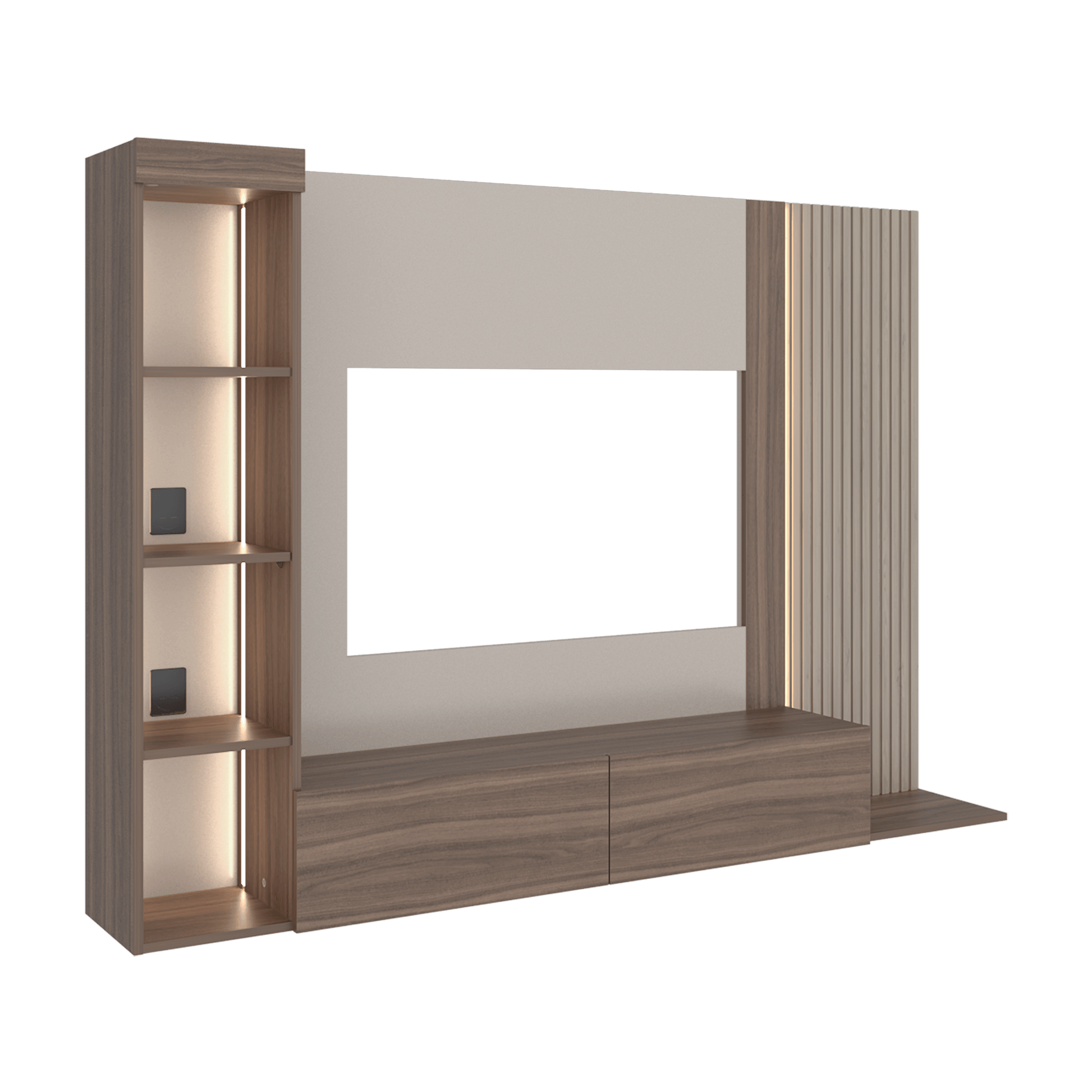 Panel Tv 65 Gamma 127X184X29 Rta Capri Avellana