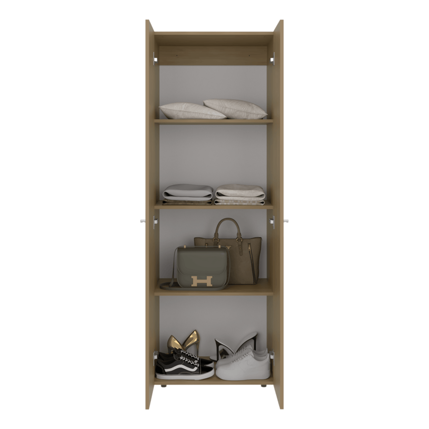 Closet 2 Puertas Tuhogar 170X60X40 Rta Fresno Blanco Zf