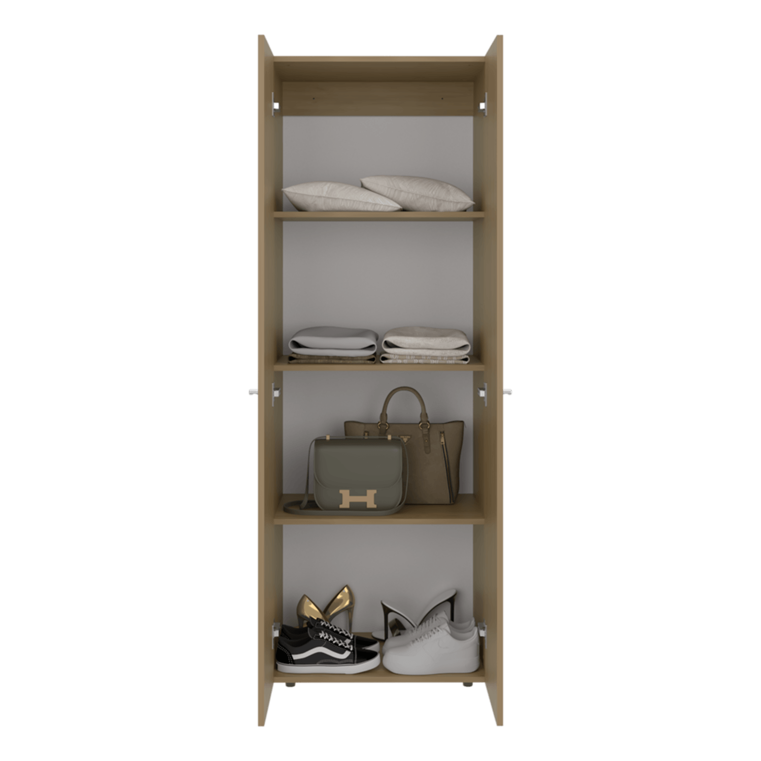 Closet 2 Puertas Tuhogar 170X60X40 Rta Fresno Blanco Zf