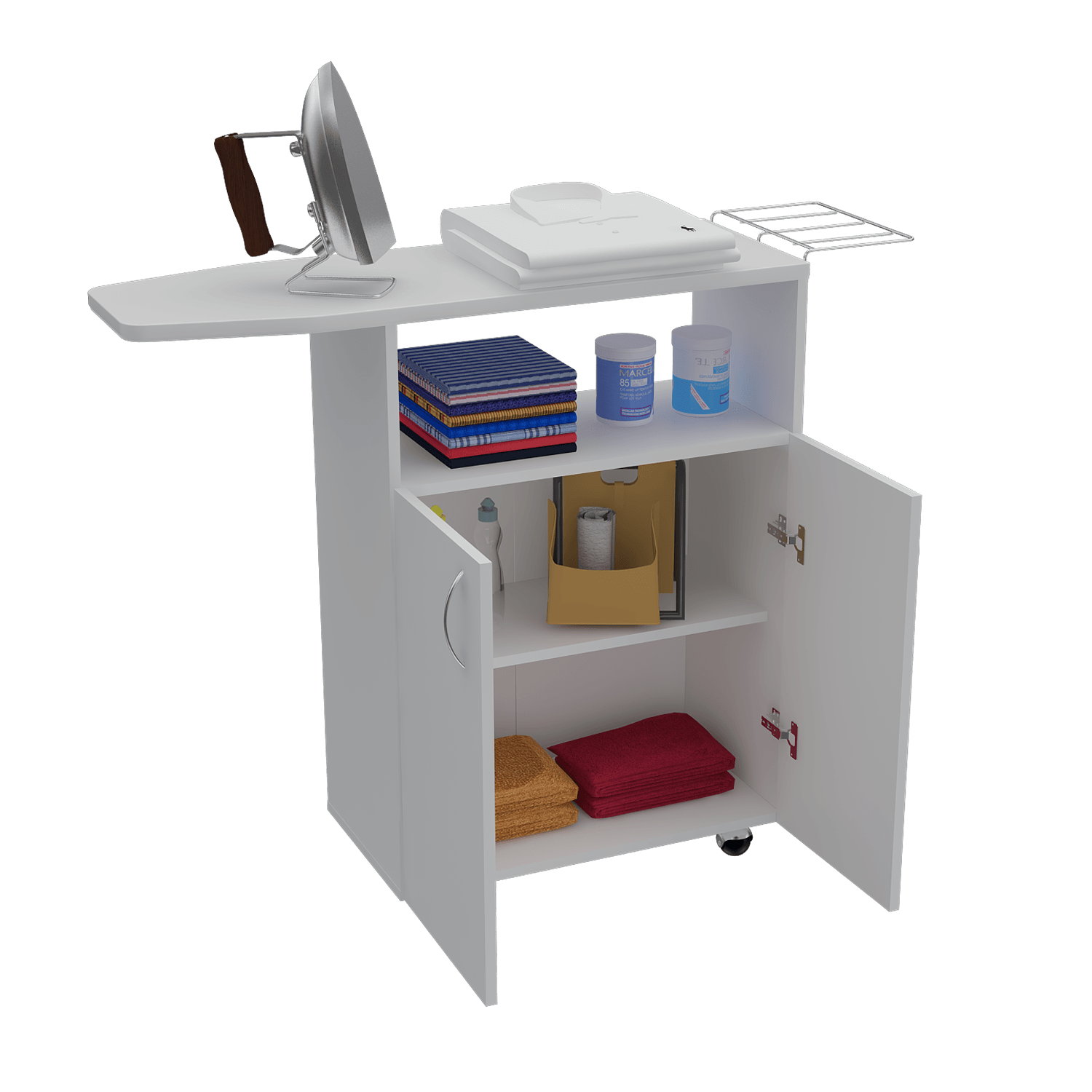 Mueble Para Planchar Urano 86X90X31 Rta Blanco Zf