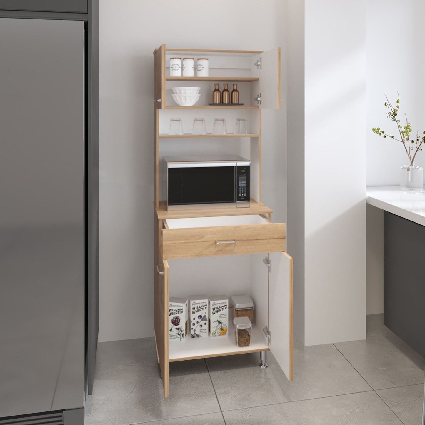 Alacena Cocina Kitchen Paris 60X169X35 Rta Duna Blanco