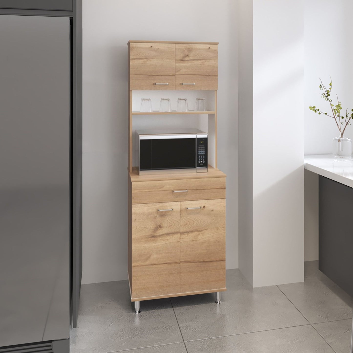Alacena Cocina Kitchen Paris 60X169X35 Rta Duna Blanco