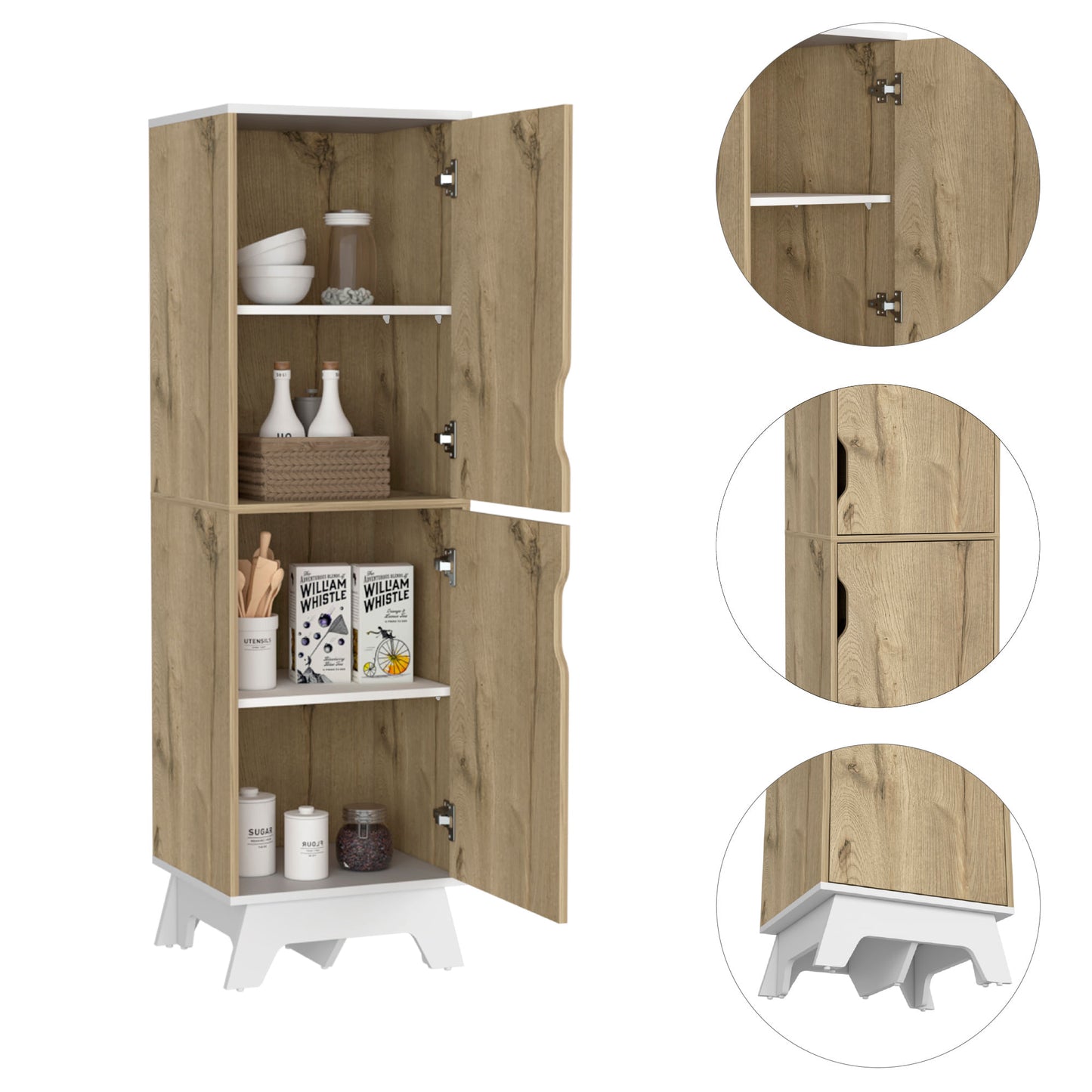 Alacena Cocina Bicolor 2P 150X45S40 Rta Duna Blanco
