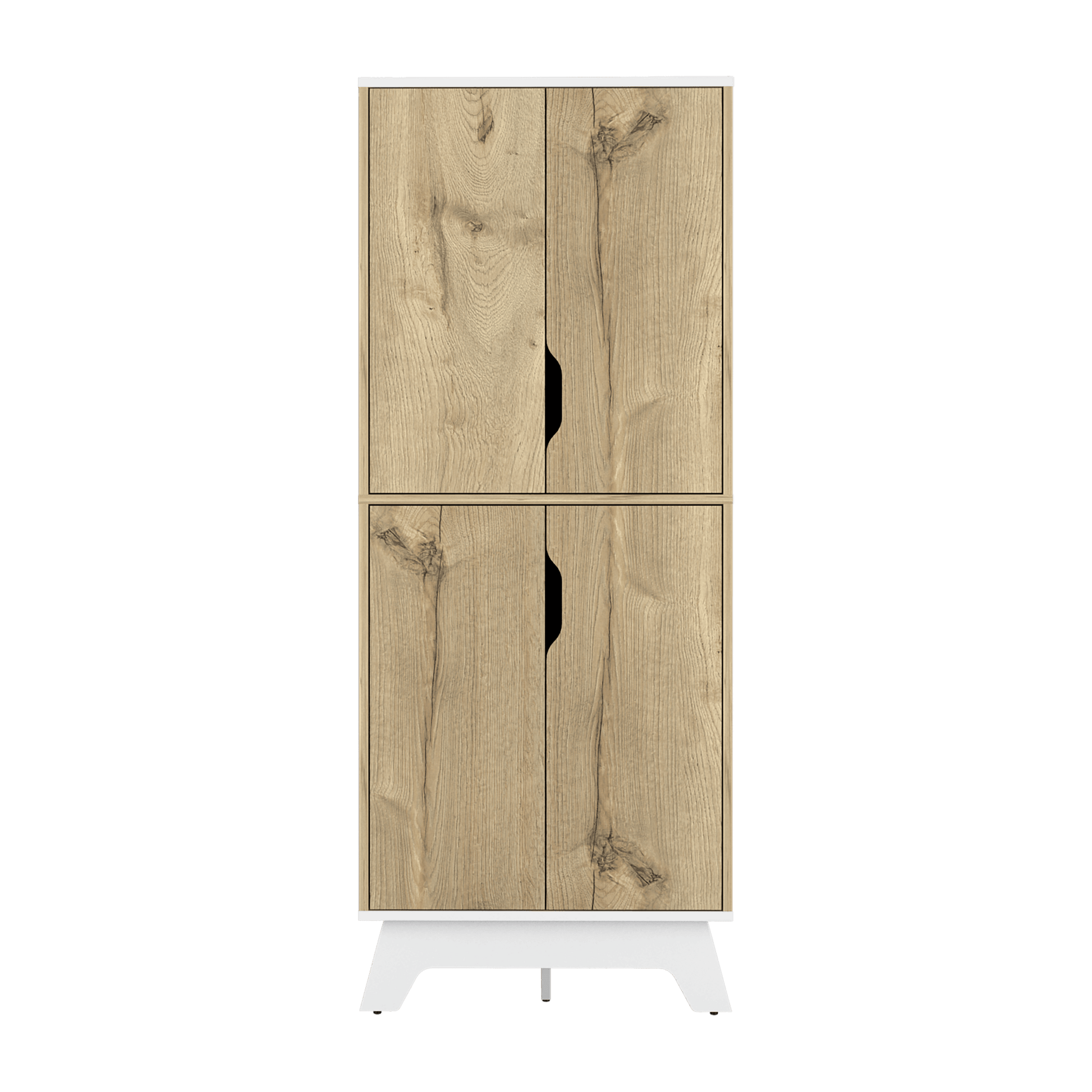 Alacena De Cocina Bi Color 4P 150 X 60 Rta Duna Blanco