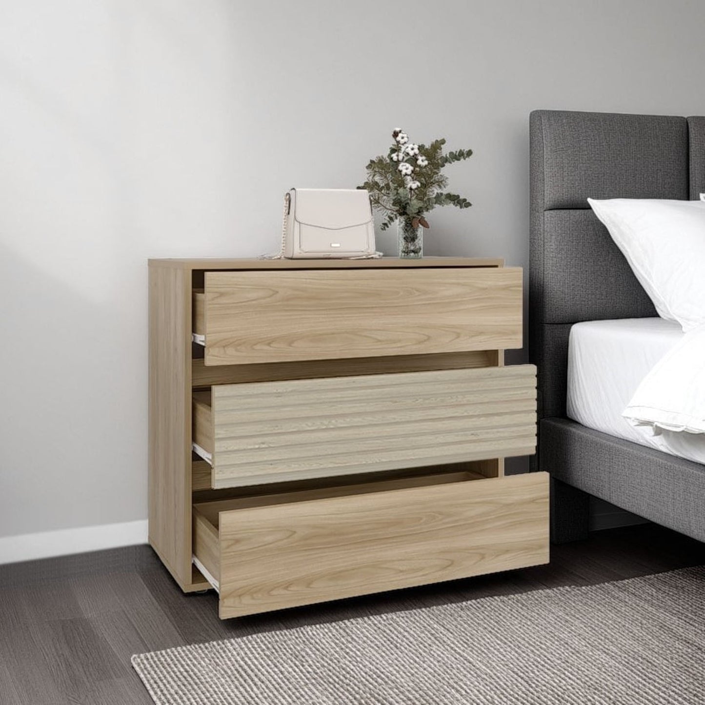 Cajonera Wanda 71X80X34 Rta Fresno Roble Natural