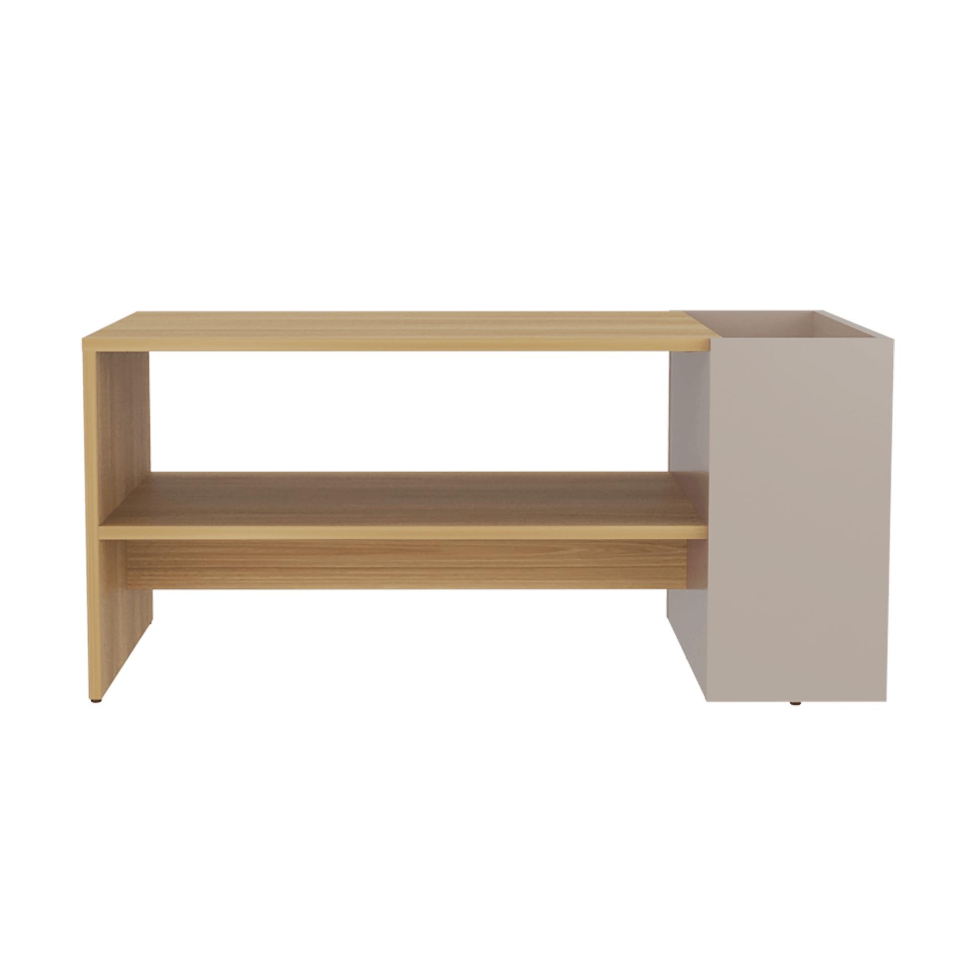 Mesa De Centro Larga Adel 42X91X45 Rta Capri Fresno Zf