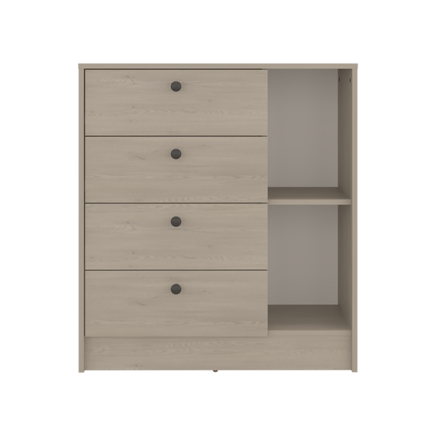 Comoda 4 Cajones Havana 89X80X35 Rta Cotta Blanco Zf