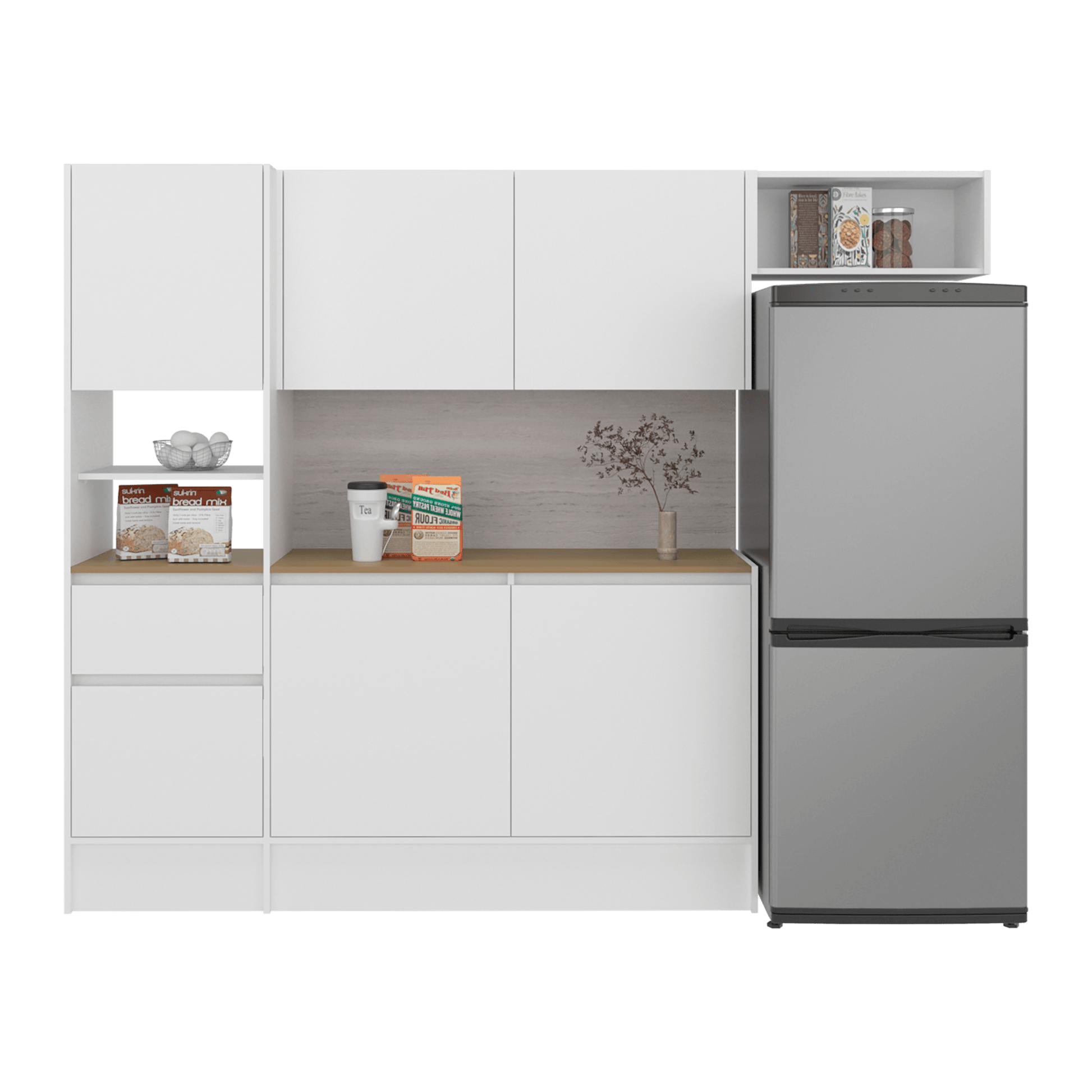 Cocina Dali 179X55X32 Rta Blanco Fresno Eu Zf