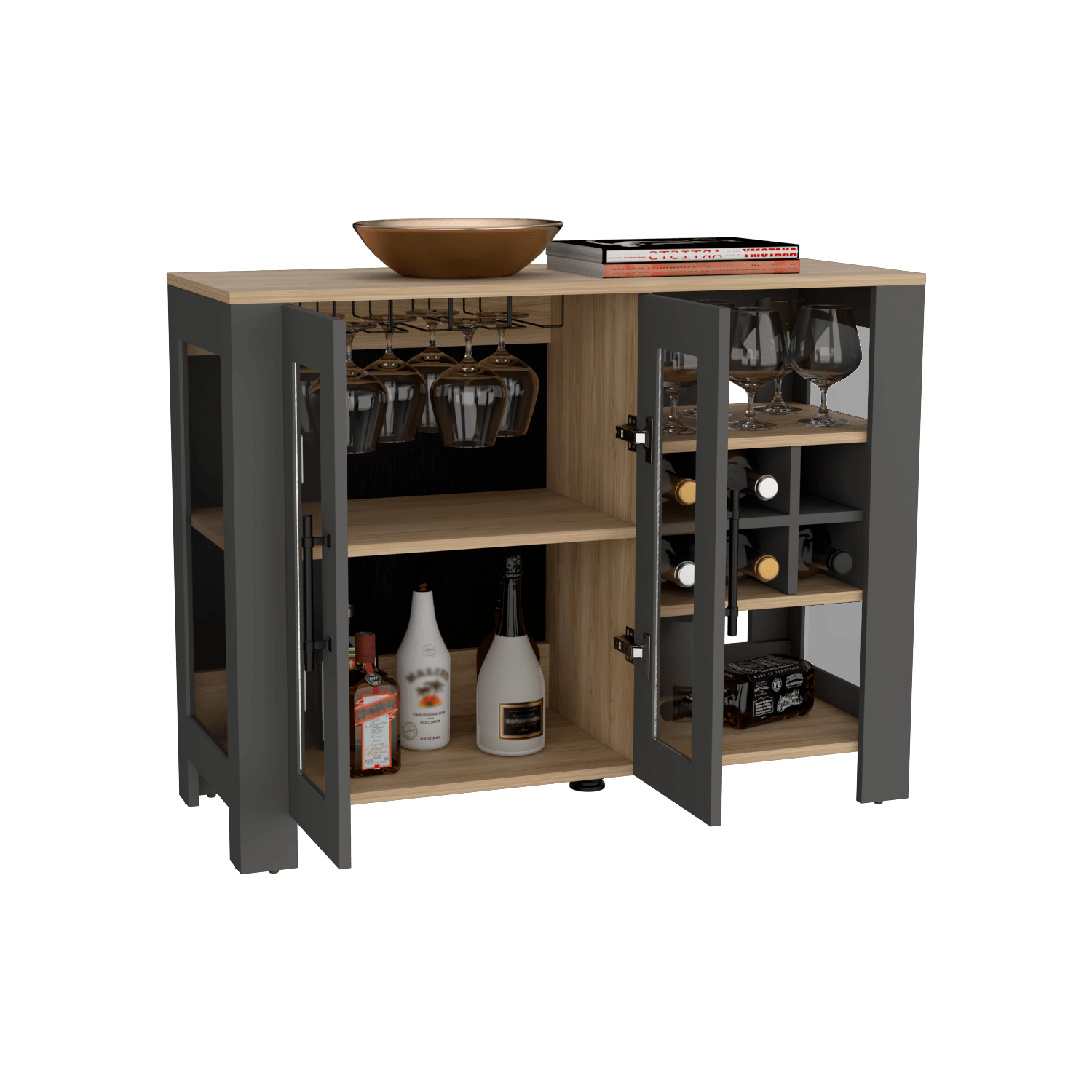 Bar Berkley 77X100X37,6 Rta Plomo+Fresno Europeo