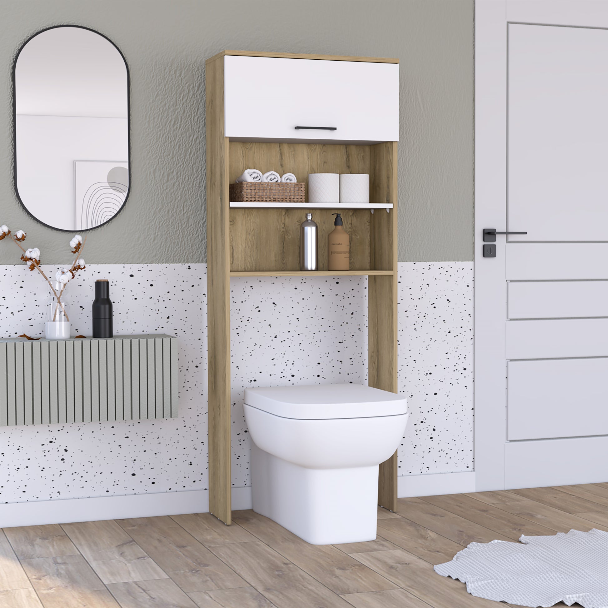 Ahorrador De Espacio Kensington Rta Macadamia + Blanco