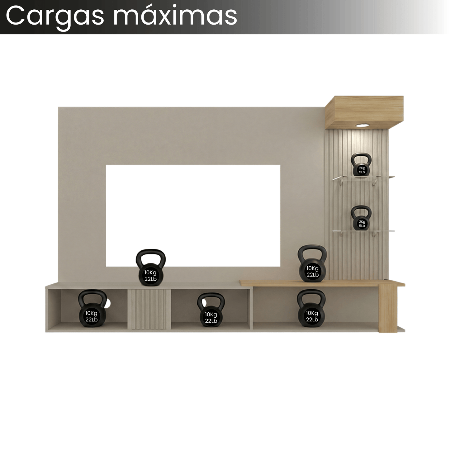 Panel De Tv Isolde 132X208X734 Rta Capri Fresno