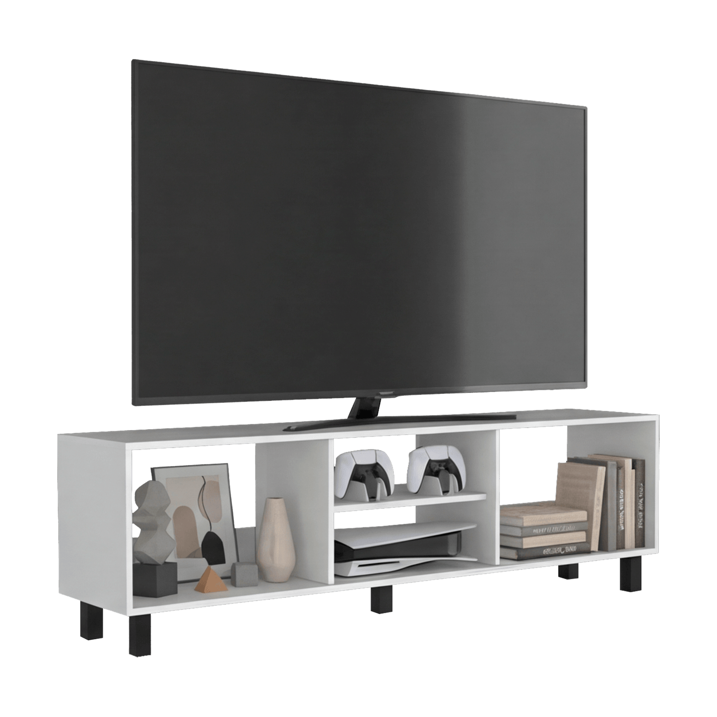 Rack De Tv Tunez Plus 47X160X35 Rta Blanco Zf