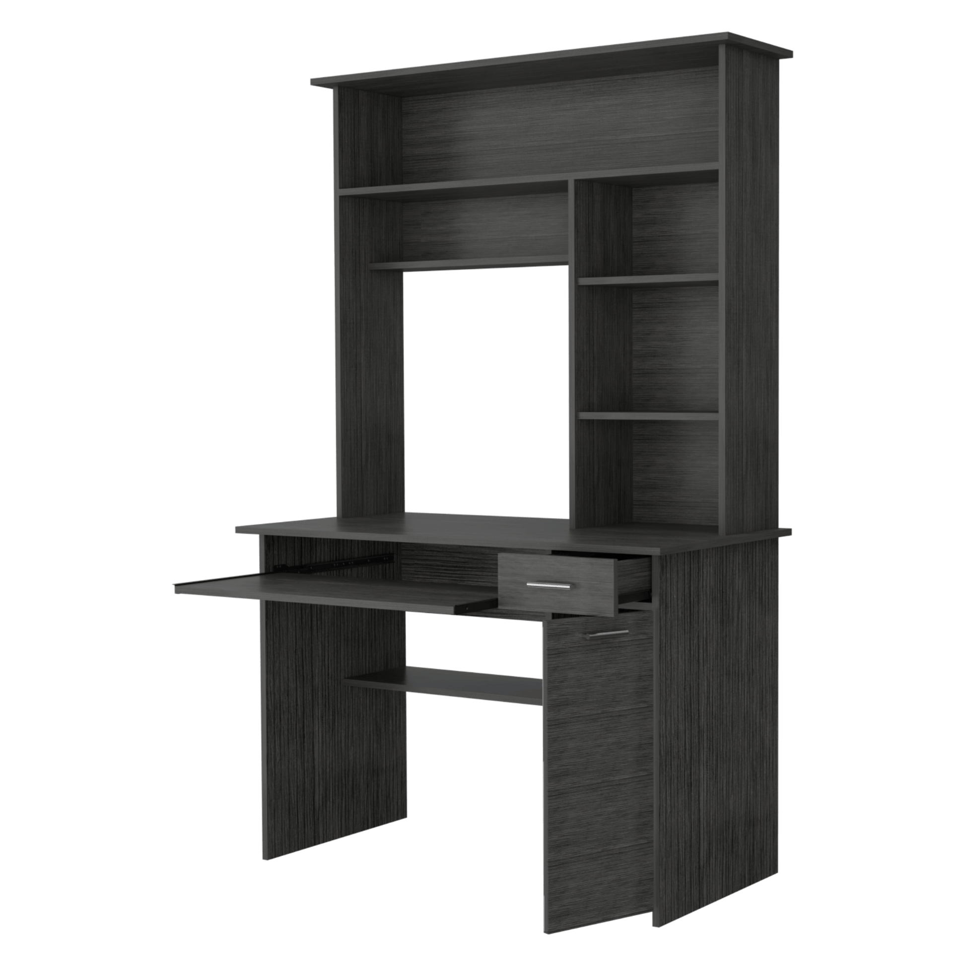Escritorio Hutch 180X110X58 Rta Roble Gris Zf