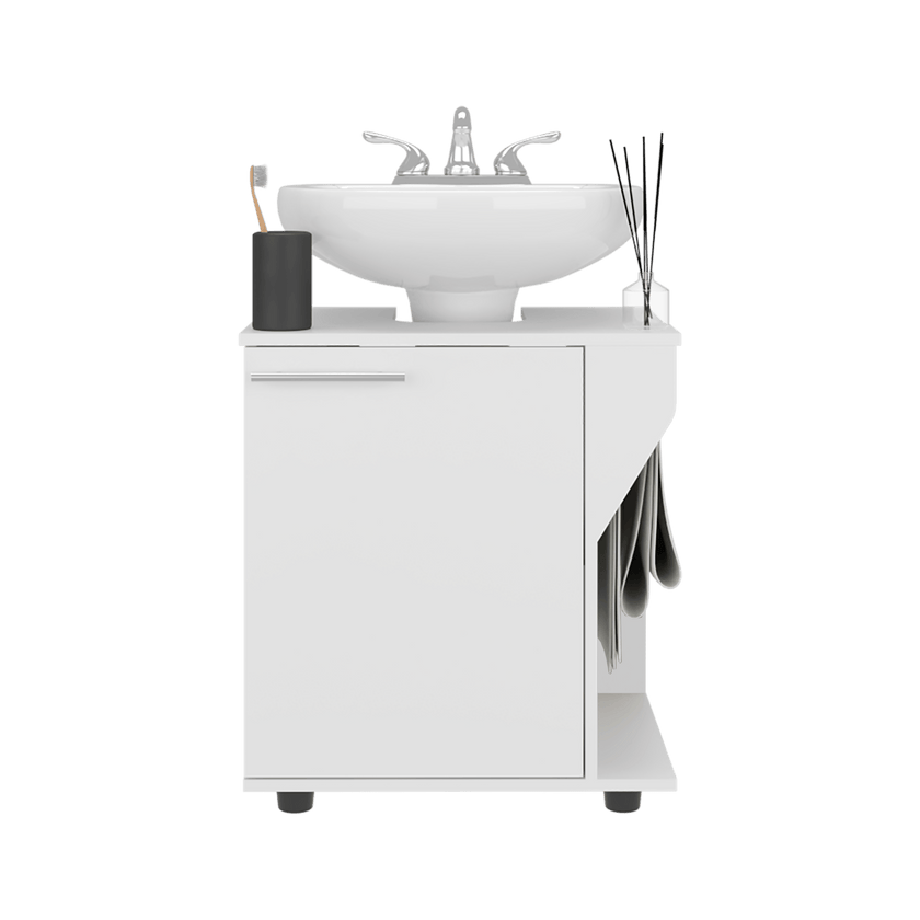 Mueble Lavamanos De Pedestal Phillips 62X56X41 Rta Blanco Zf