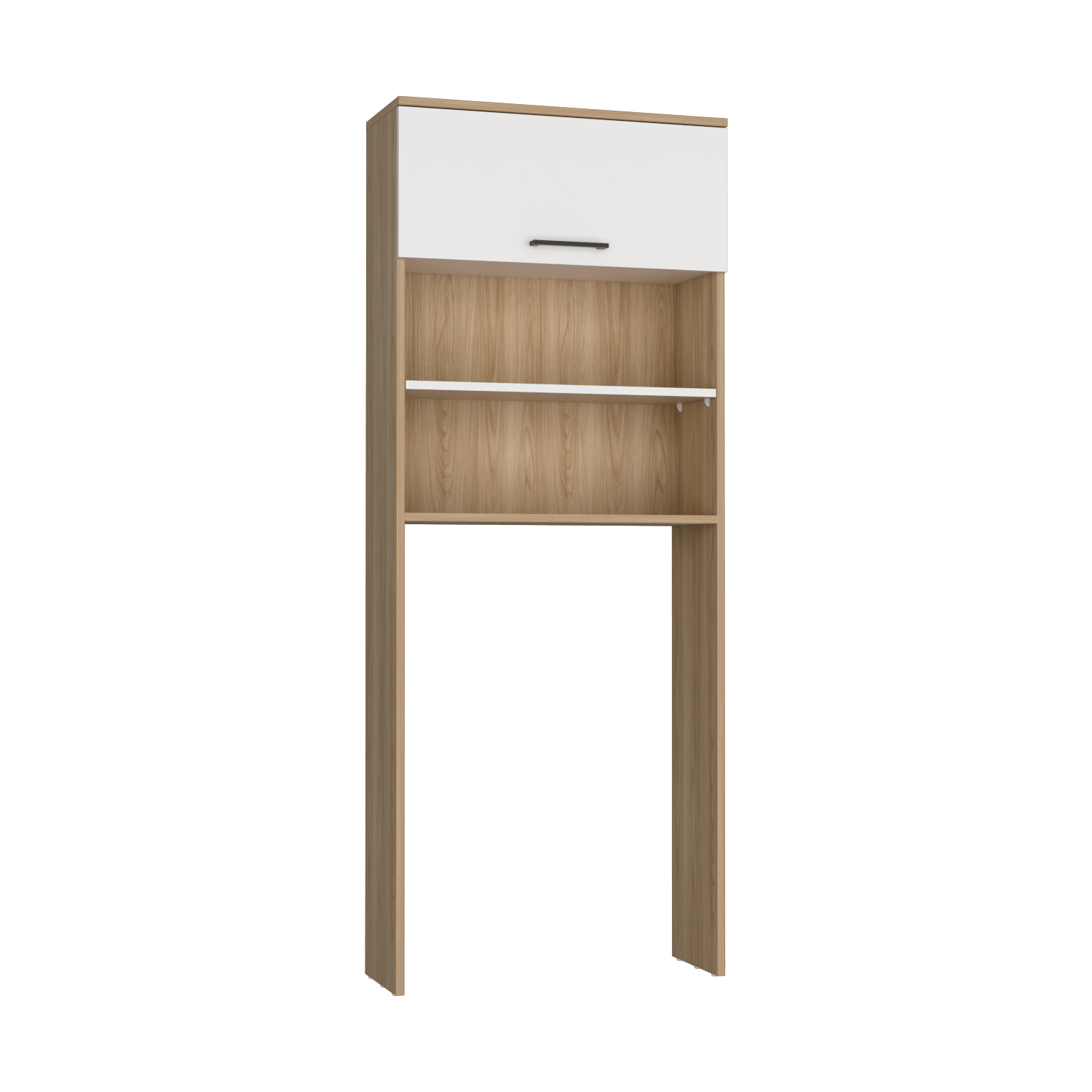 Ahorrador De Espacio Kensington 160X63X25 Rta Fresno Europeo + Blanco Mqz