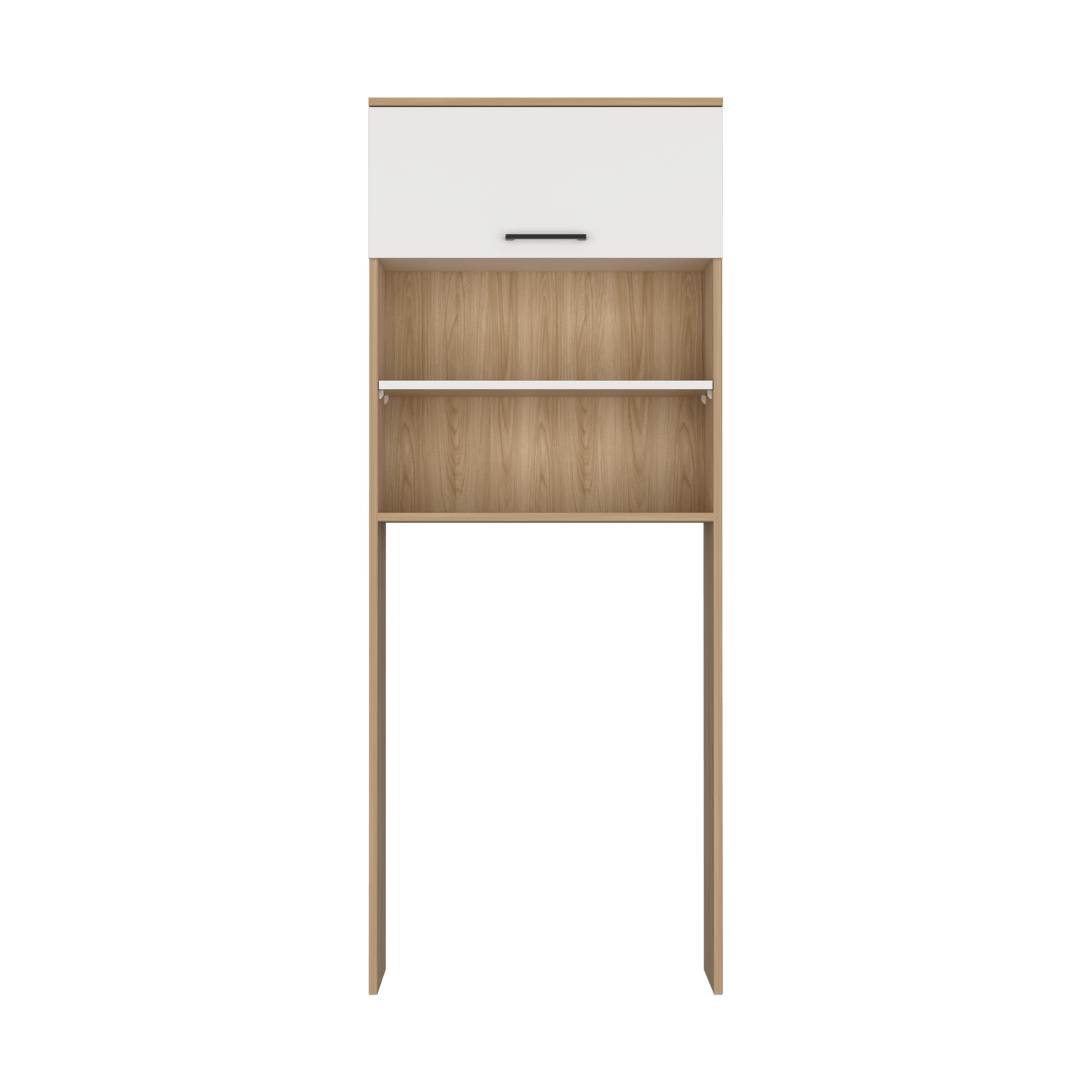 Ahorrador De Espacio Kensington 160X63X25 Rta Fresno Europeo + Blanco Mqz