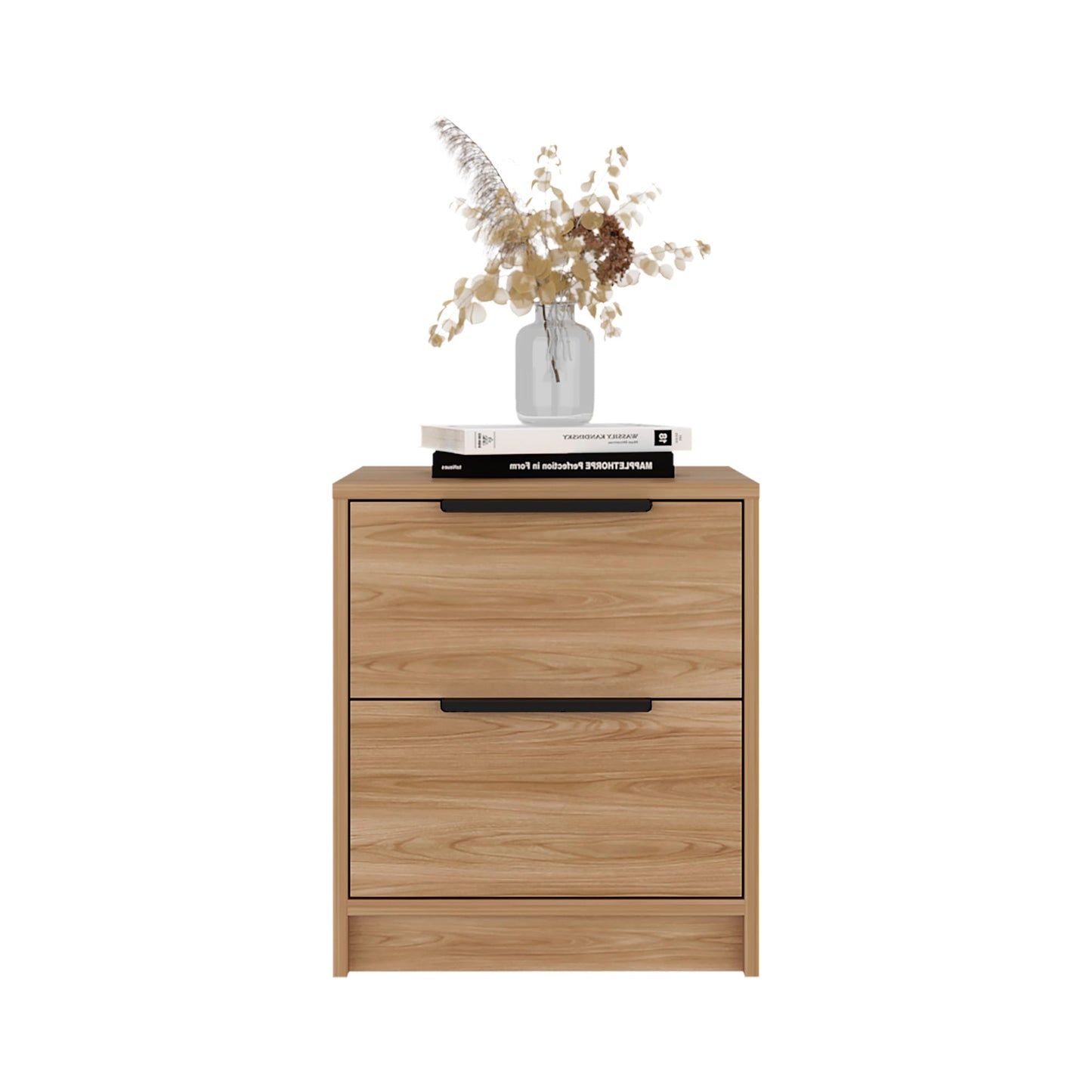 Mesa De Noche Kaia Rta Fresno + Blanco