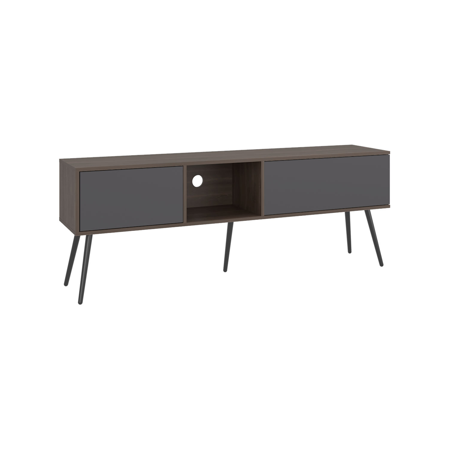 Mesa De Tv 70" Zurich 58X158X35 Rta Milan Plomo