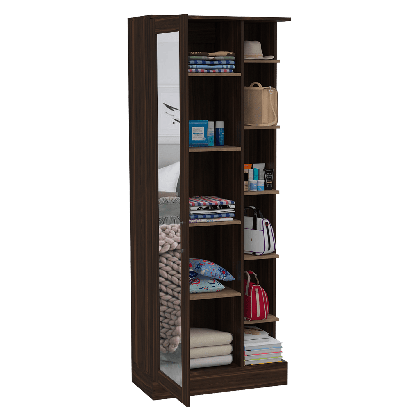 Armario Woman 180 X 70 X 37 Rta Nogal + Miel