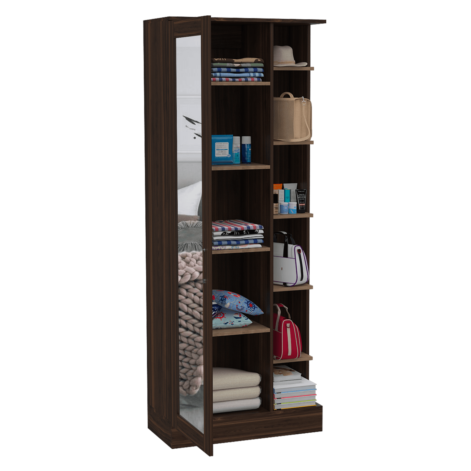 Armario Woman 180 X 70 X 37 Rta Nogal + Miel