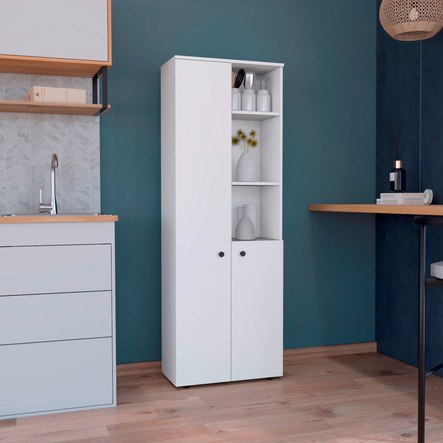 Mueble Alacena Konik 170X60 Rta Blanco
