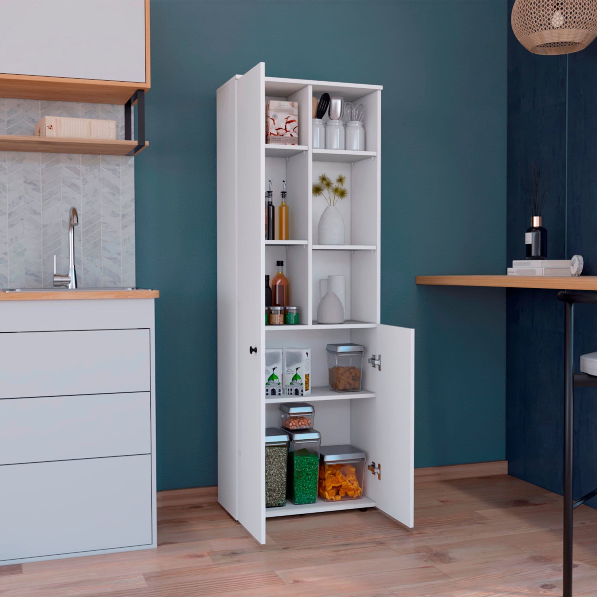 Mueble Alacena Konik 170X60 Rta Blanco