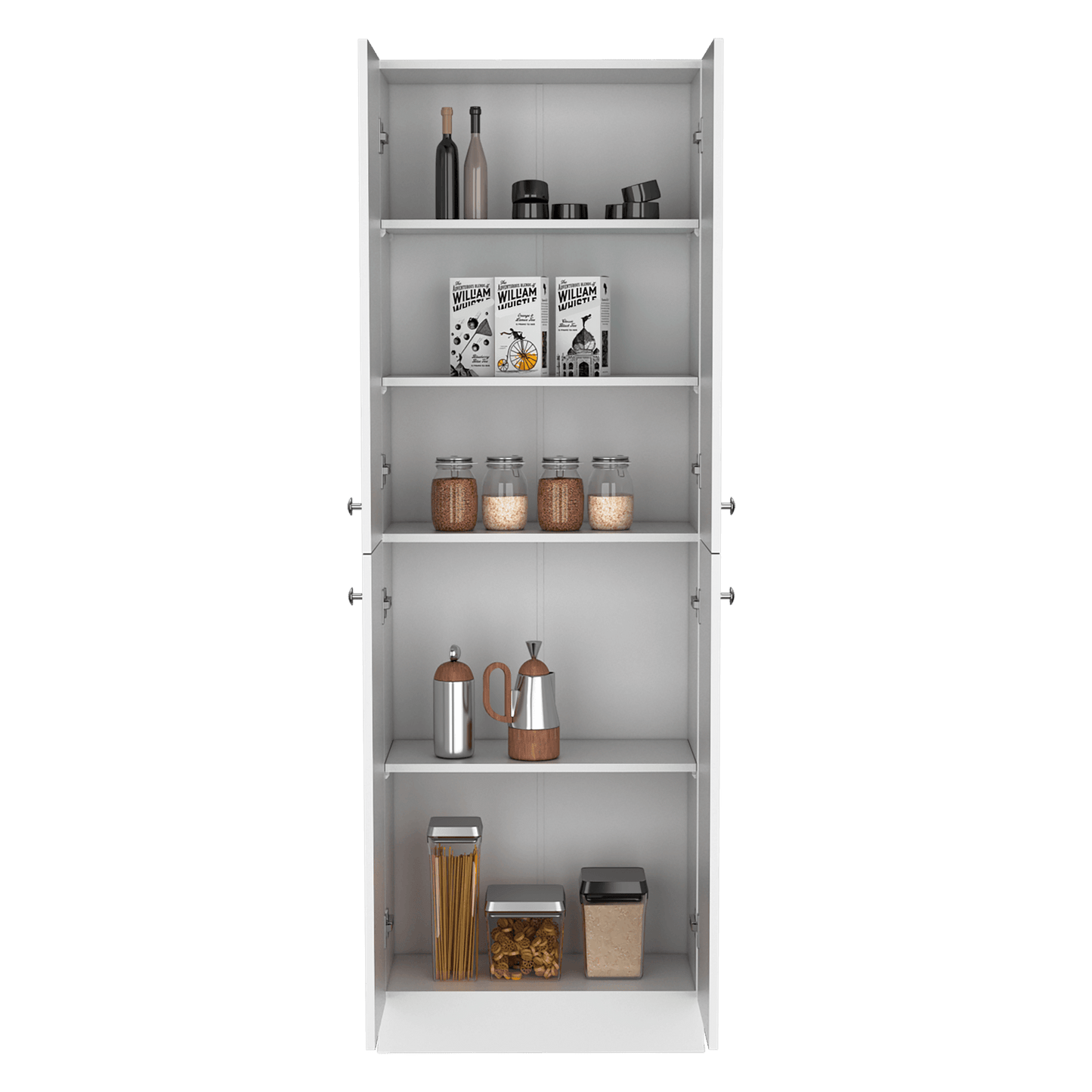 Alacena Lynch 180X60X30 4P Rta Blanco Zf