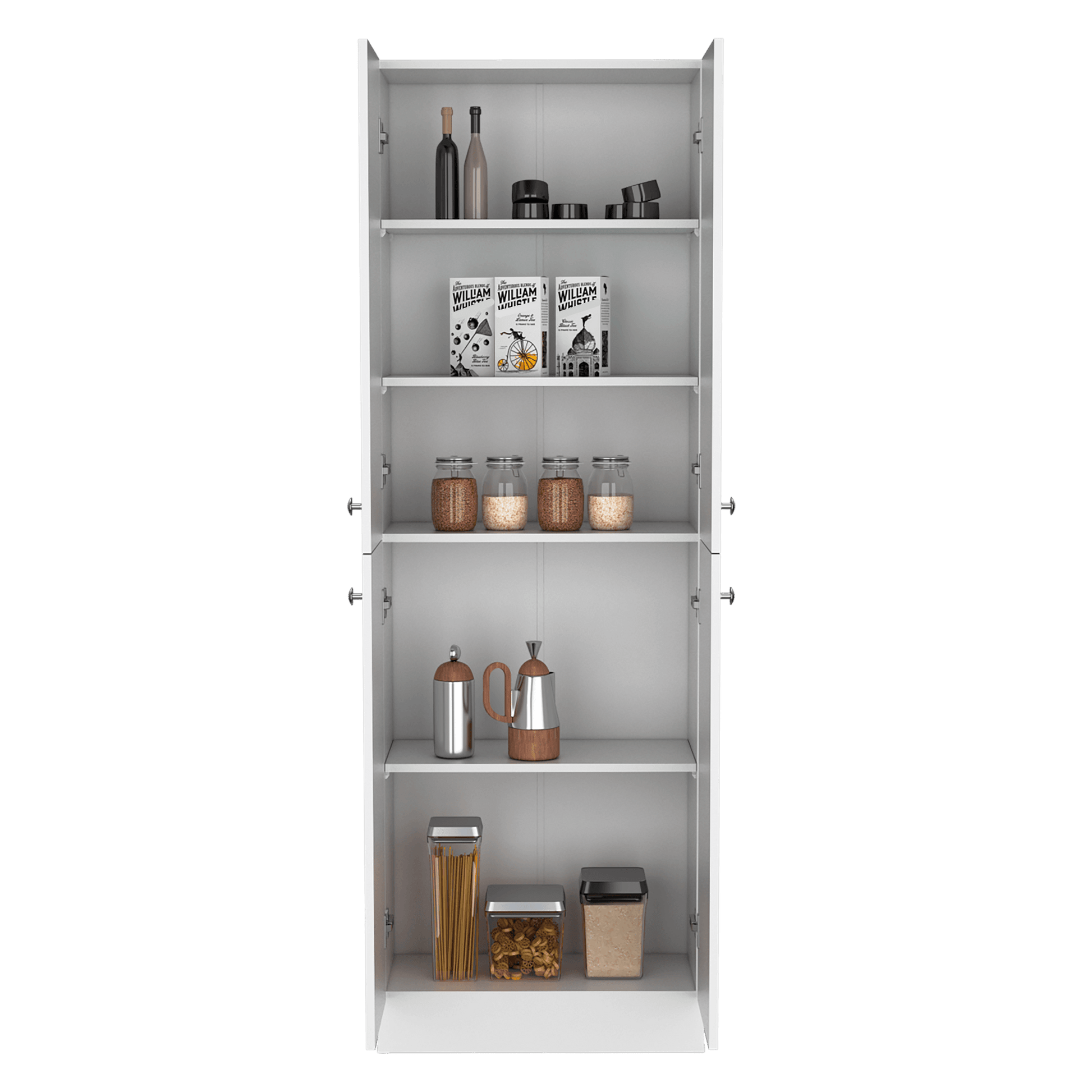 Alacena Lynch 180X60X30 4P Rta Blanco Zf