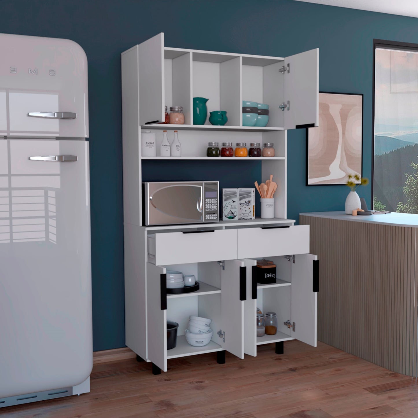 Alacena Oshawa 105 X197 Rta Blanco