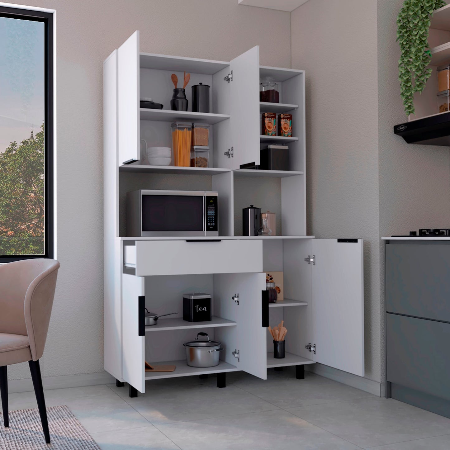 Alacena Oshawa 125X197 Rta Blanco