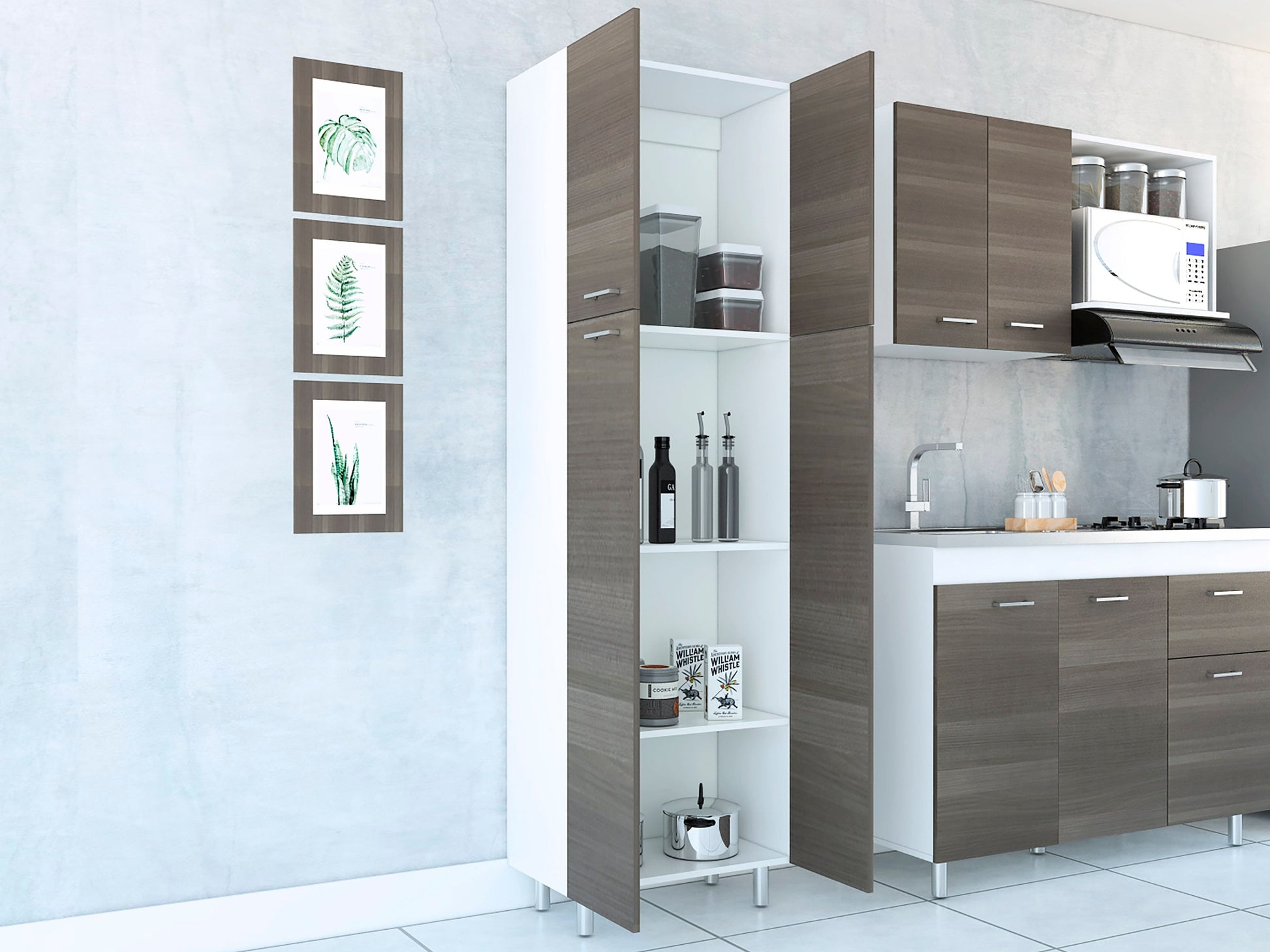 Mueble Alacena Rossi Rta Blanco + Olivo