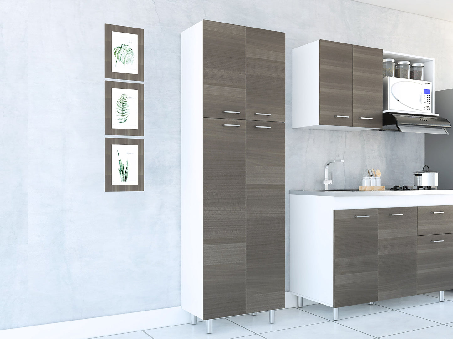 Mueble Alacena Rossi Rta Blanco + Olivo