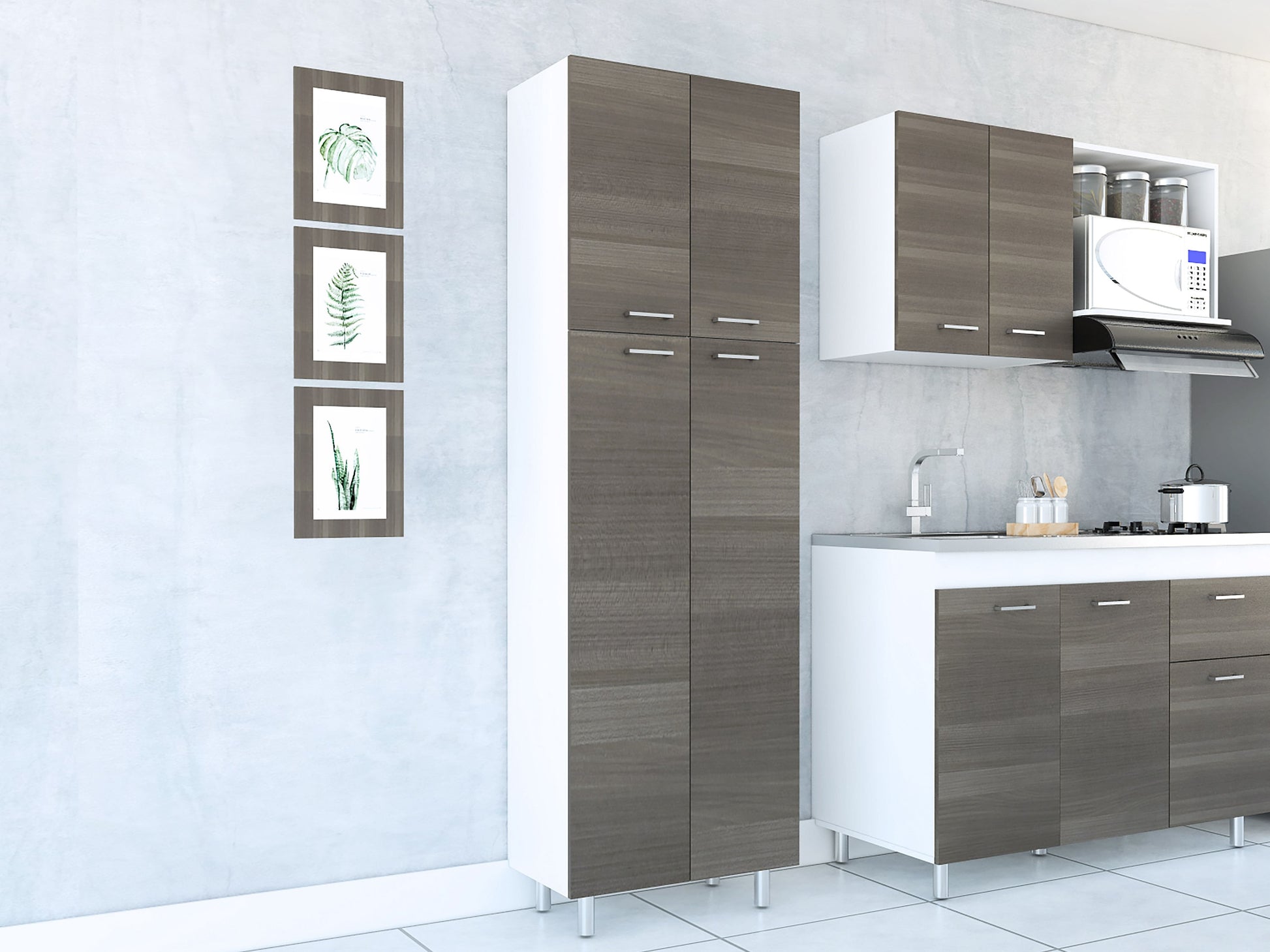 Mueble Alacena Rossi Rta Blanco + Olivo