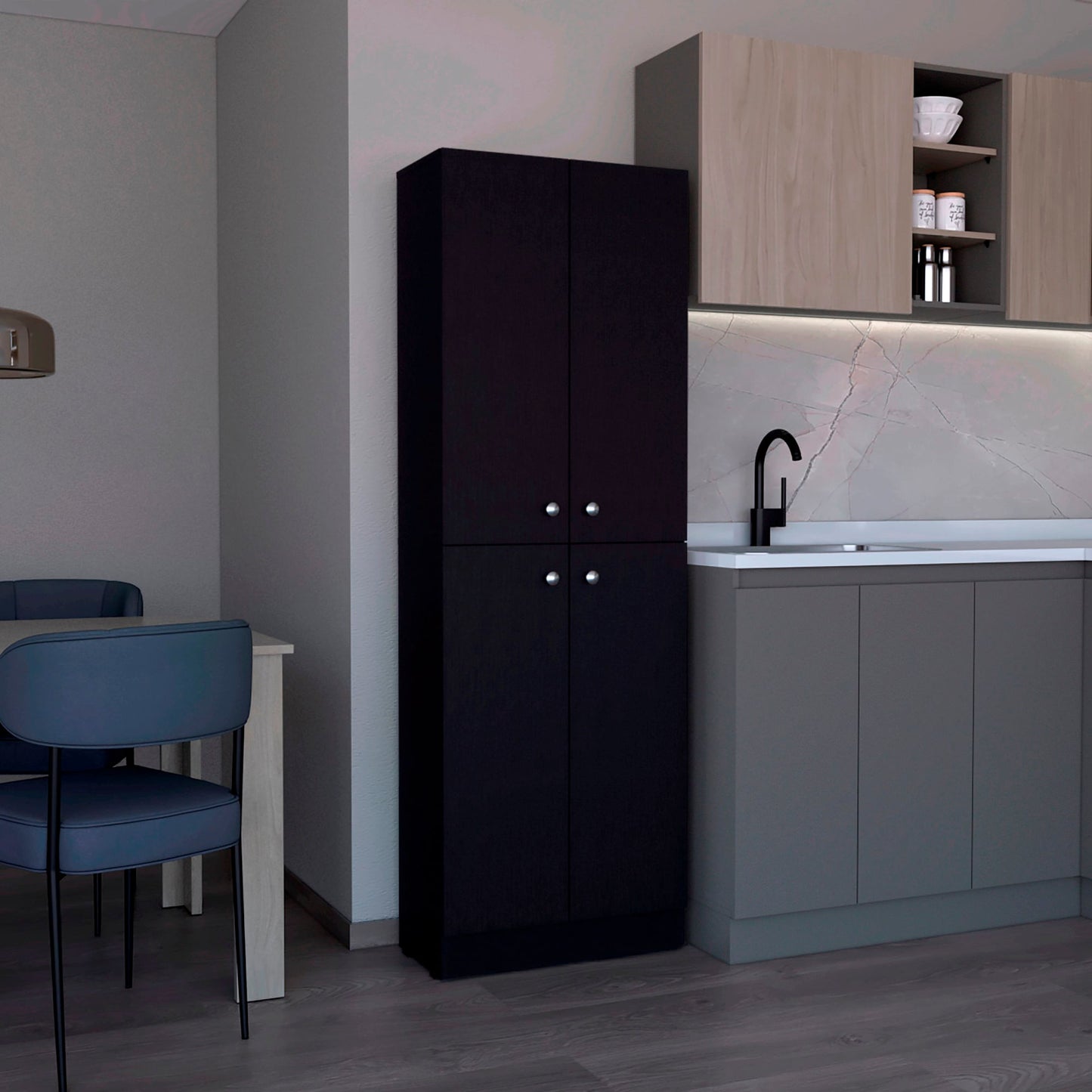 Alacena Lynch 180X60X30 4P Rta Wengue Zf