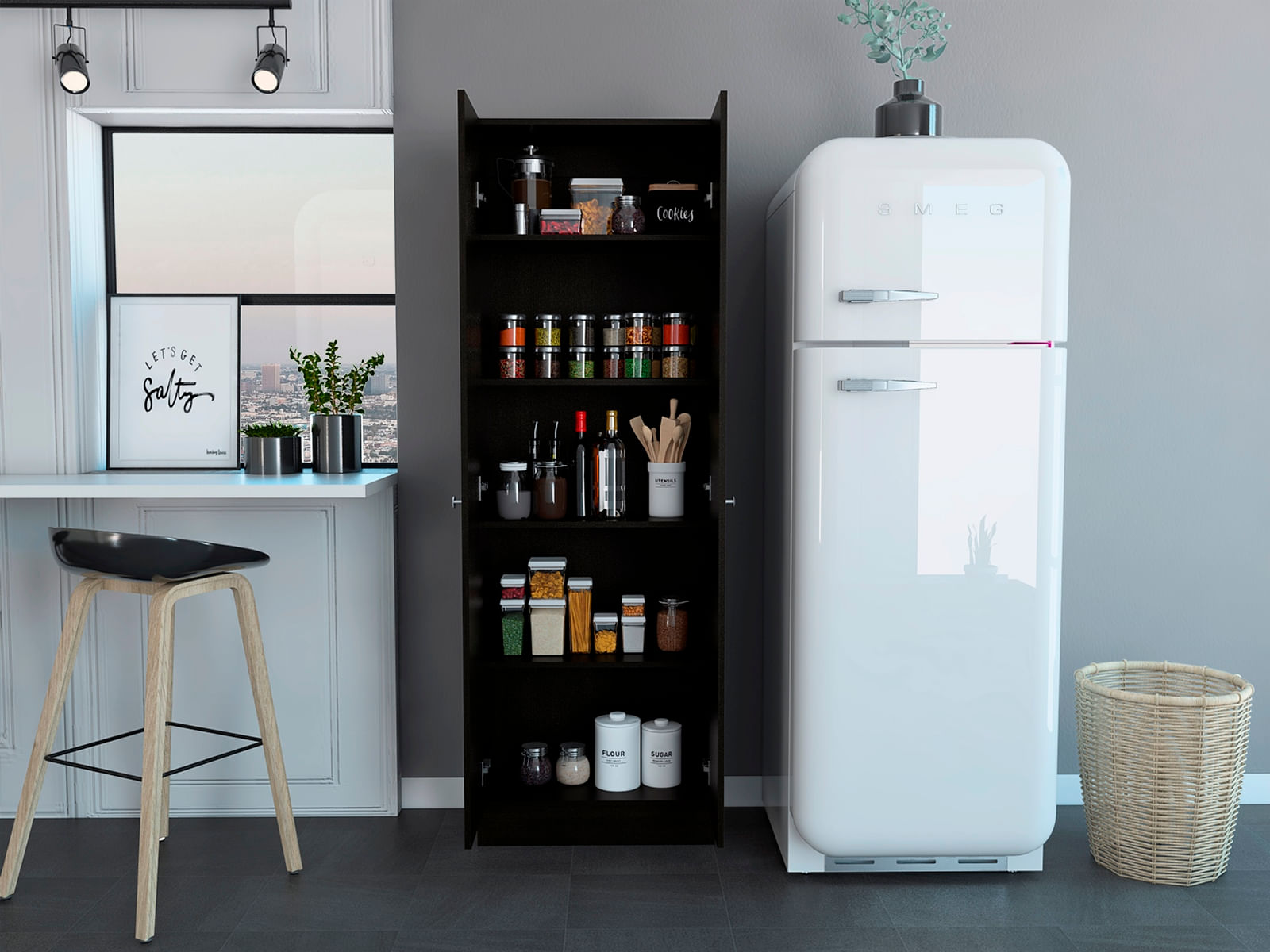 Mueble Alacena Multiusos Rta Wengue Zf