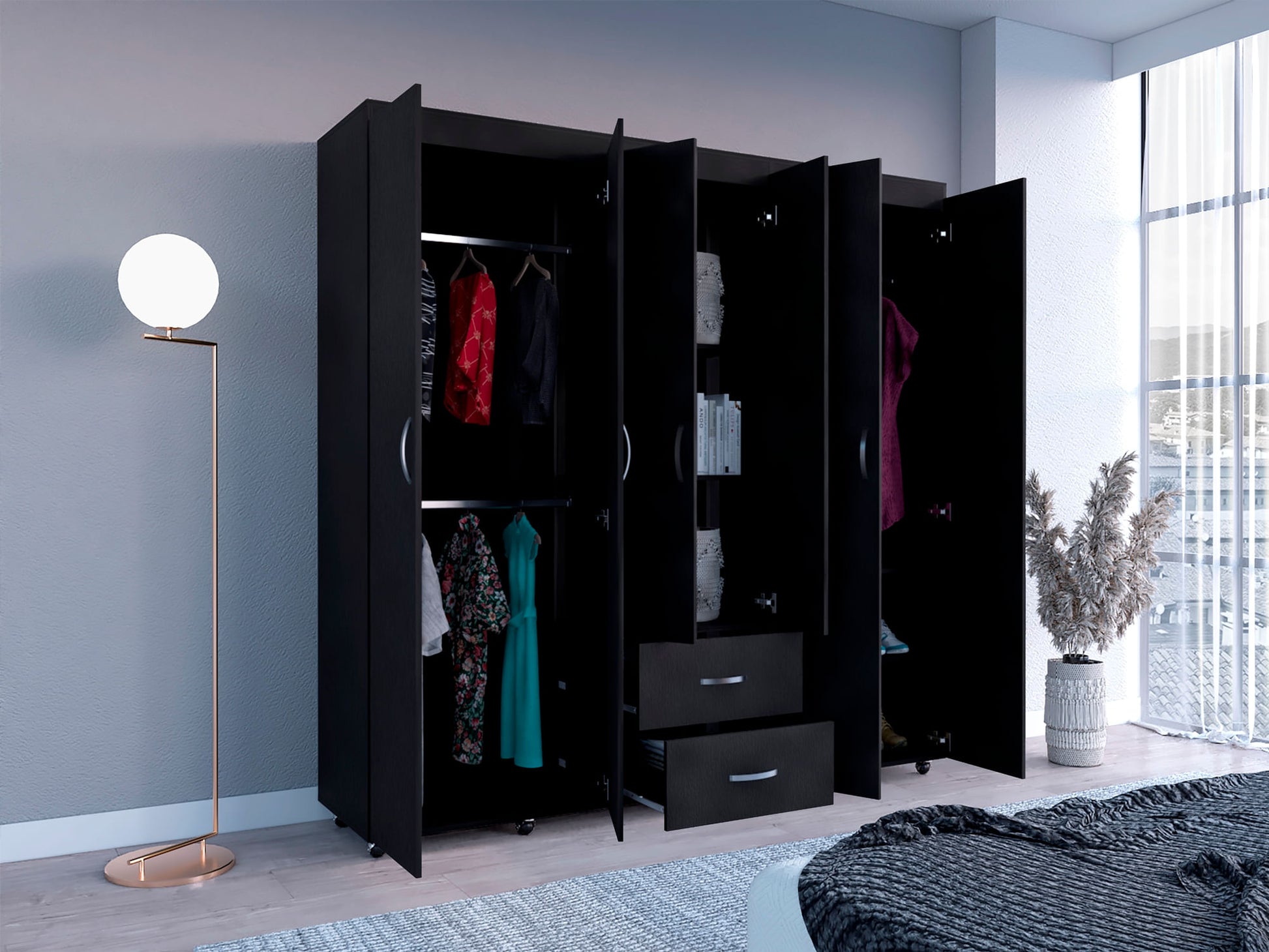 Closet Bariloche 200 X 200 X 50 Rta Wengue