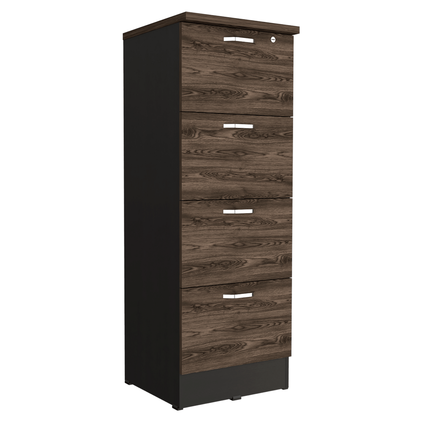 Archivador Home Office 4 Cajones 132X47 Alto Rta Wengue Milan