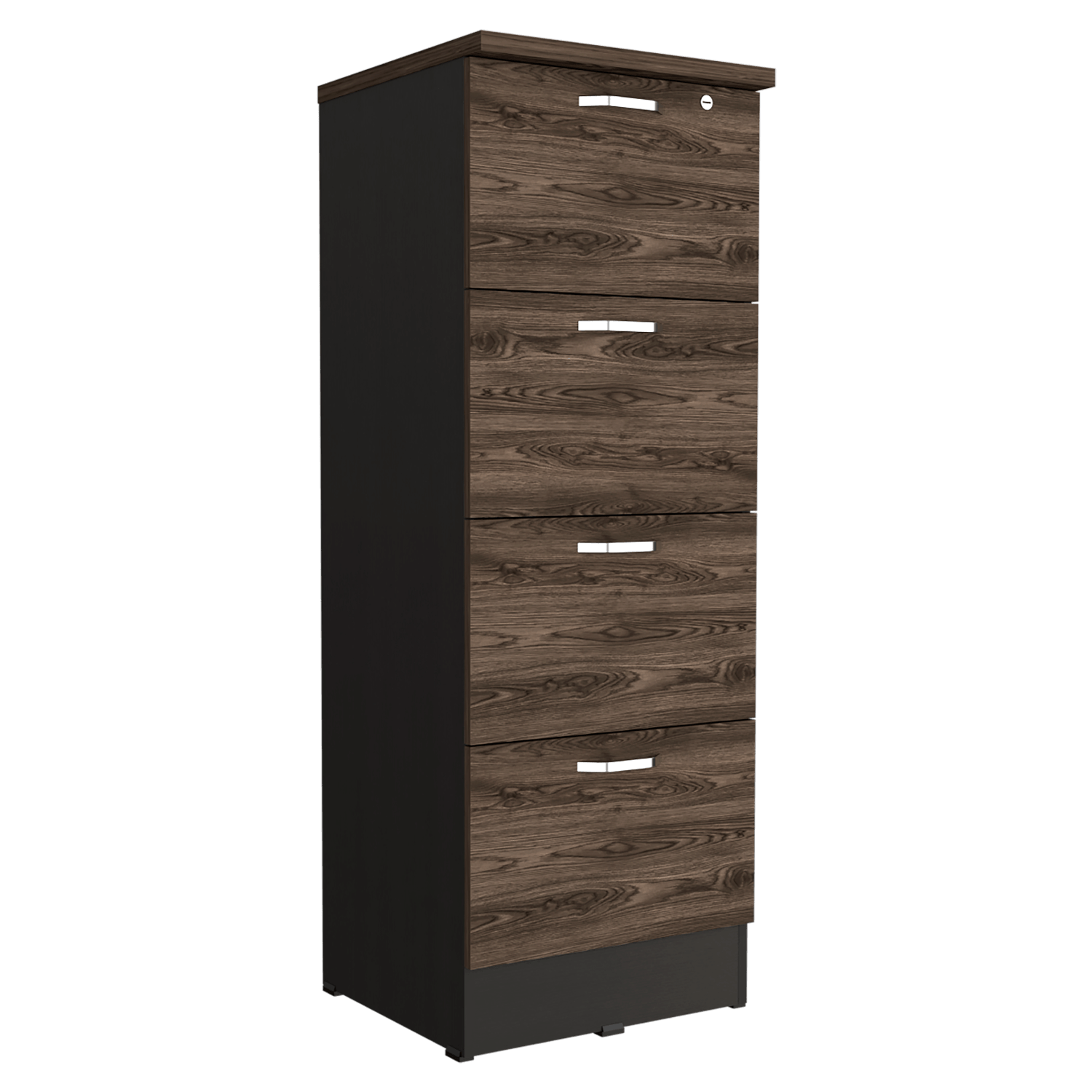Archivador Home Office 4 Cajones 132X47 Alto Rta Wengue Milan