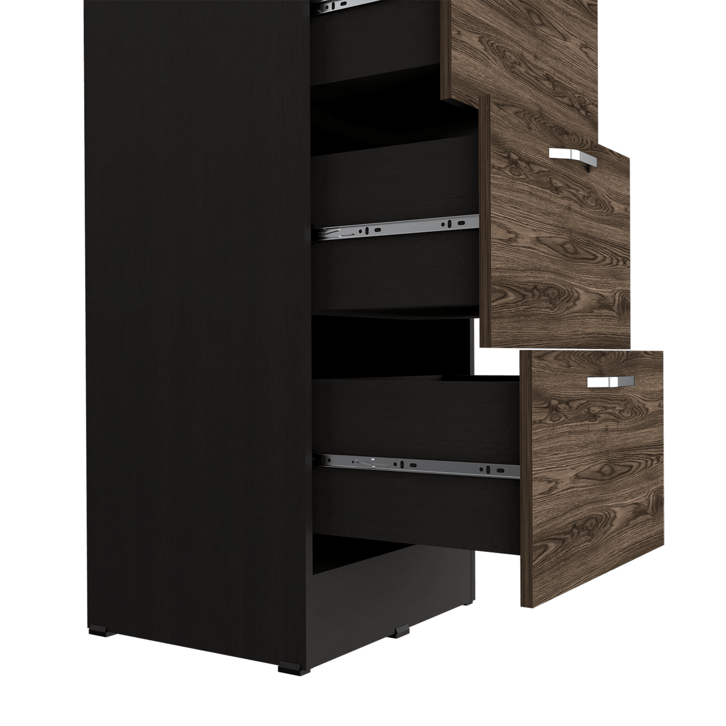 Archivador Home Office 4 Cajones 132X47 Alto Rta Wengue Milan