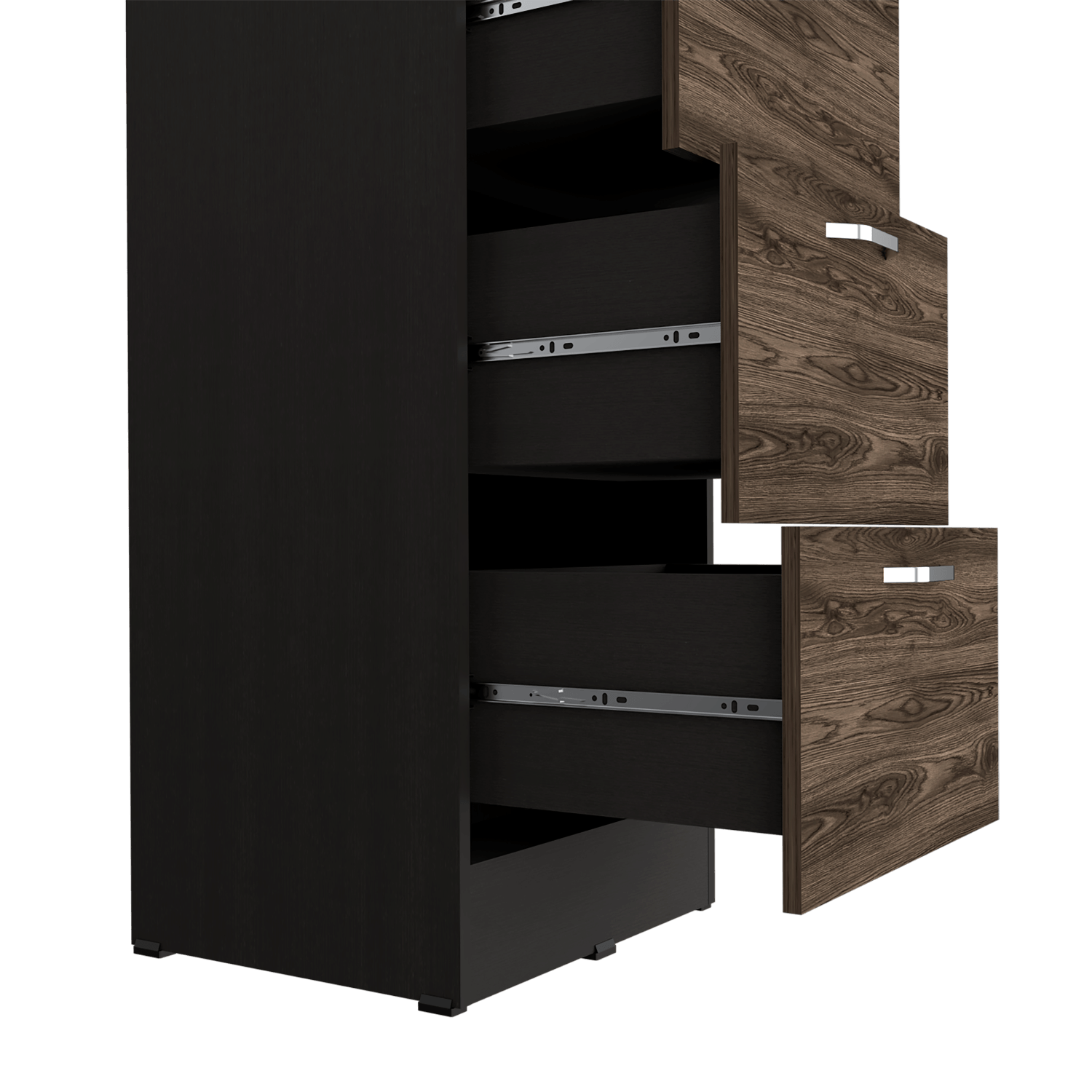 Archivador Home Office 4 Cajones 132X47 Alto Rta Wengue Milan