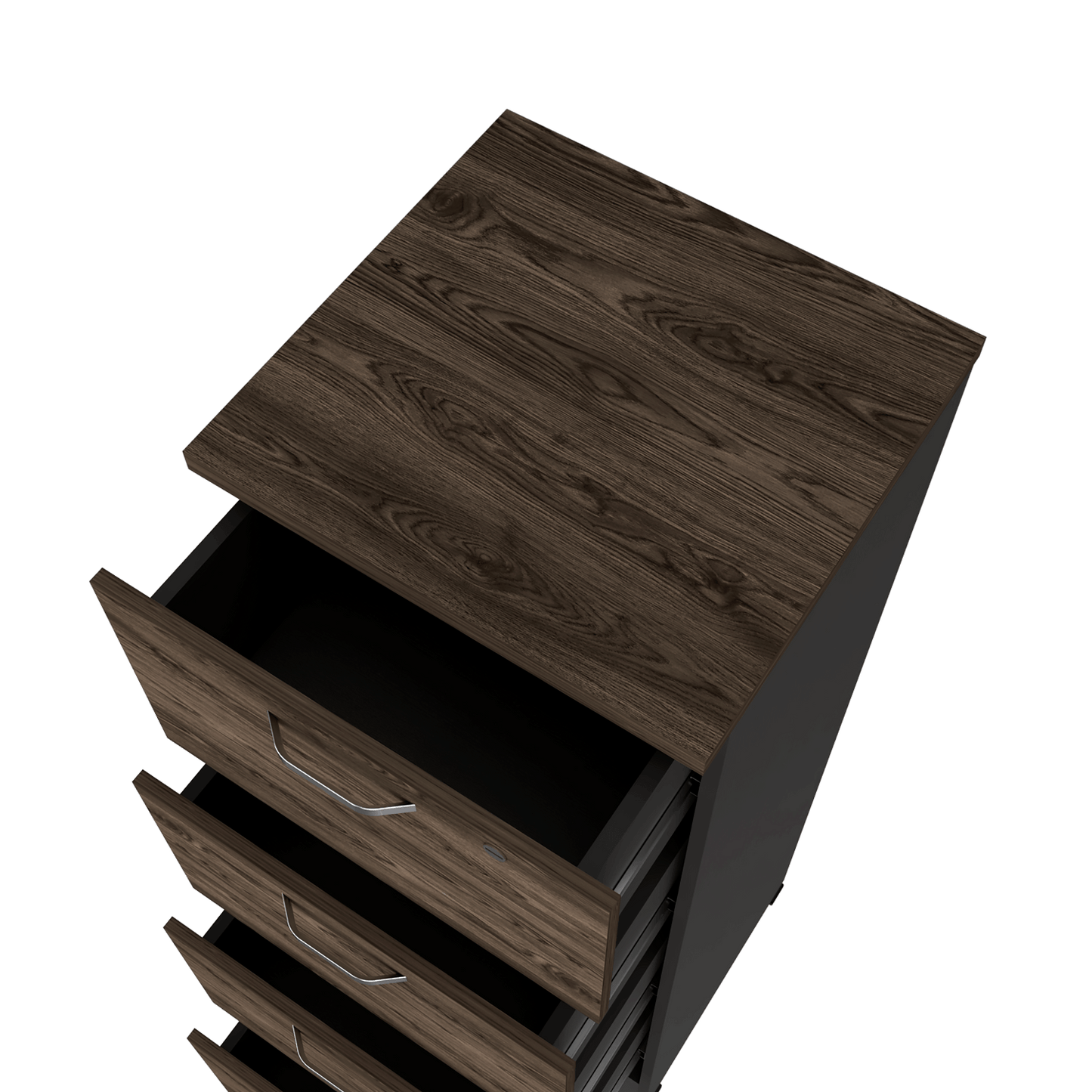 Archivador Home Office 4 Cajones 132X47 Alto Rta Wengue Milan