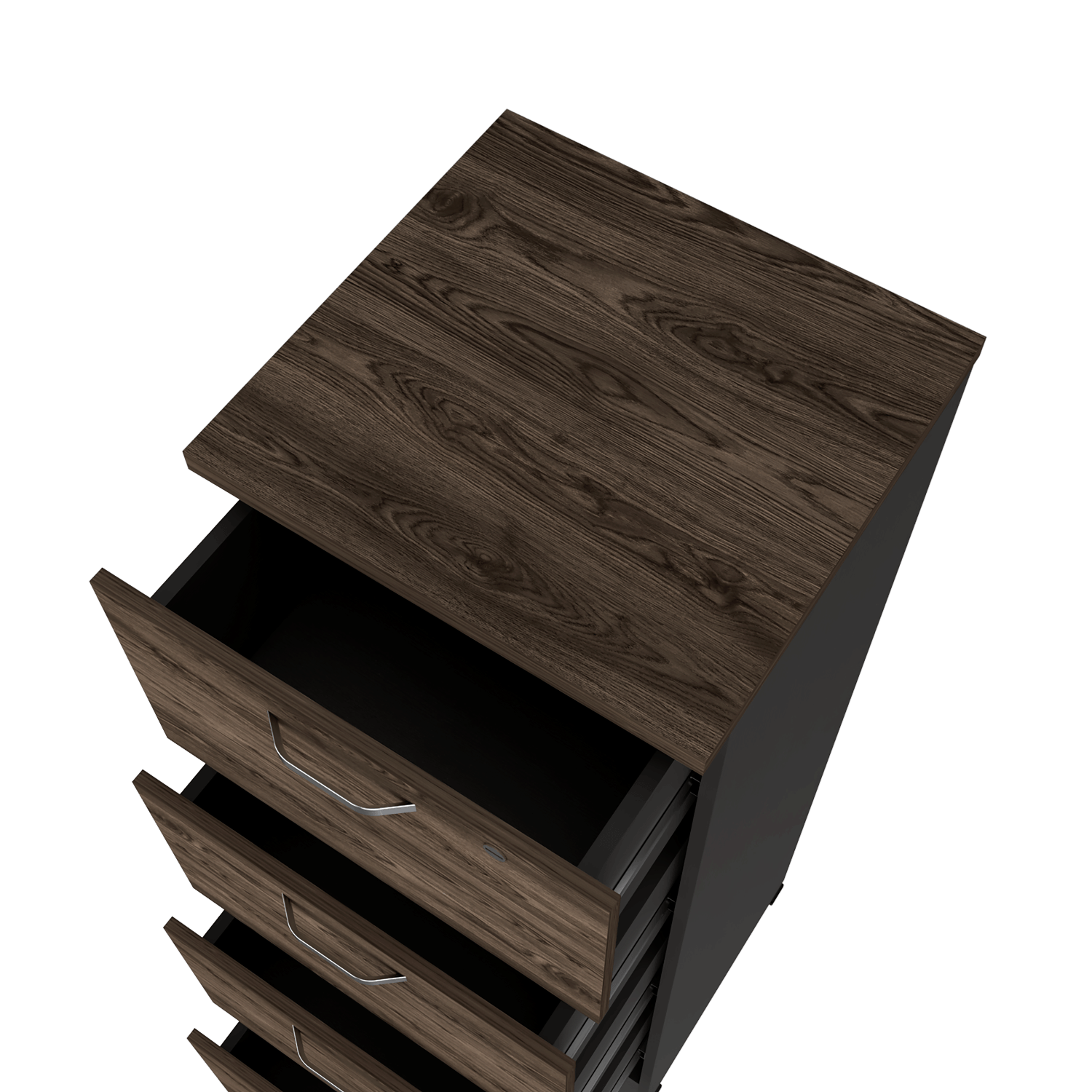 Archivador Home Office 4 Cajones 132X47 Alto Rta Wengue Milan