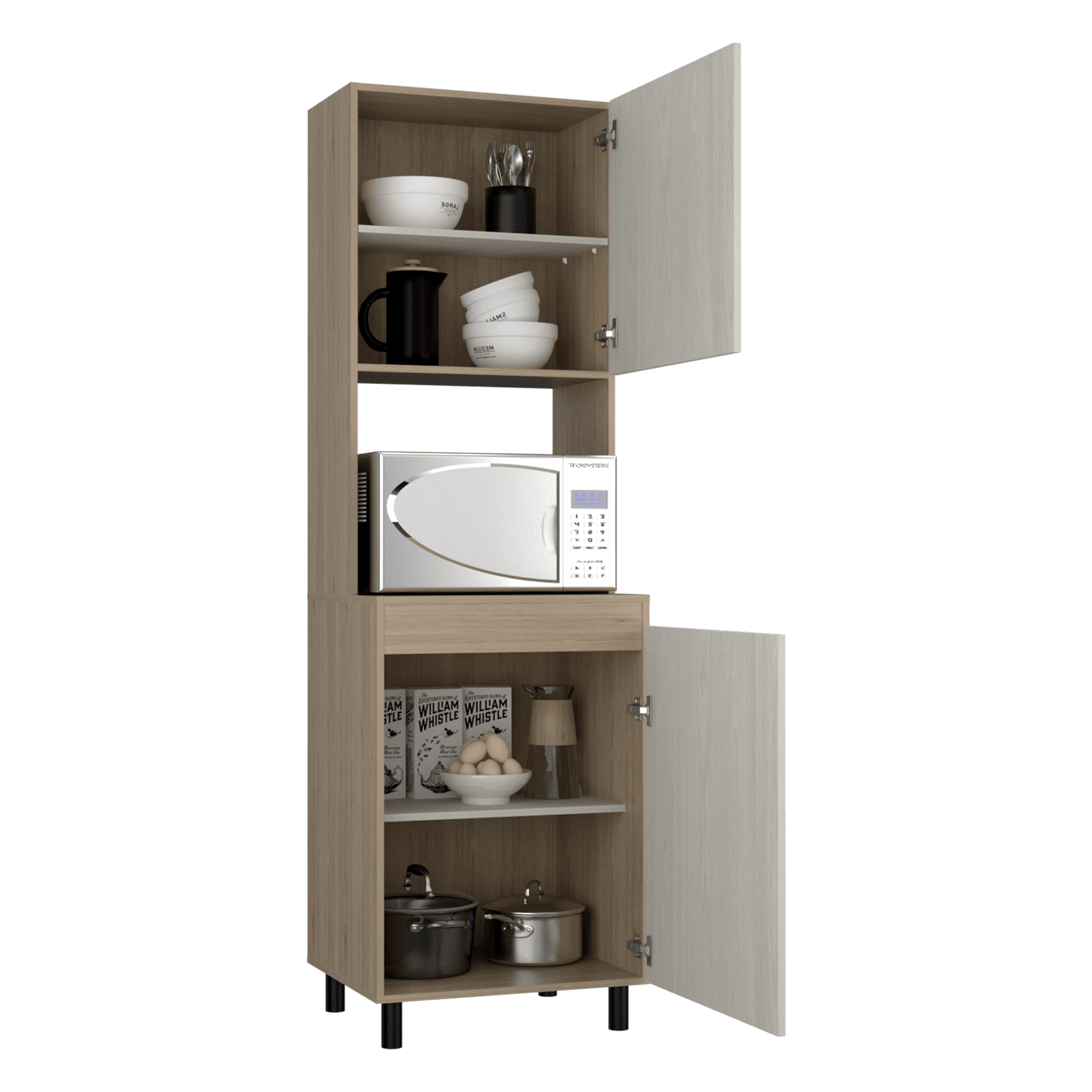 Alacena Kitchen 60 Gante 198X60 Rta Rovere Niebla