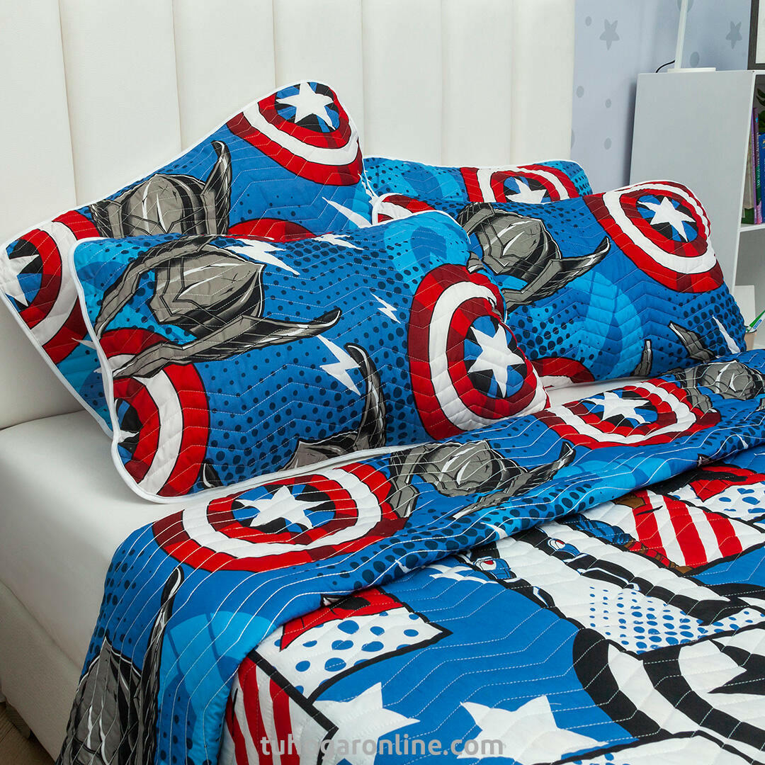 Cubrelecho Prensado Cama Semidoble  Marvel  Avengers