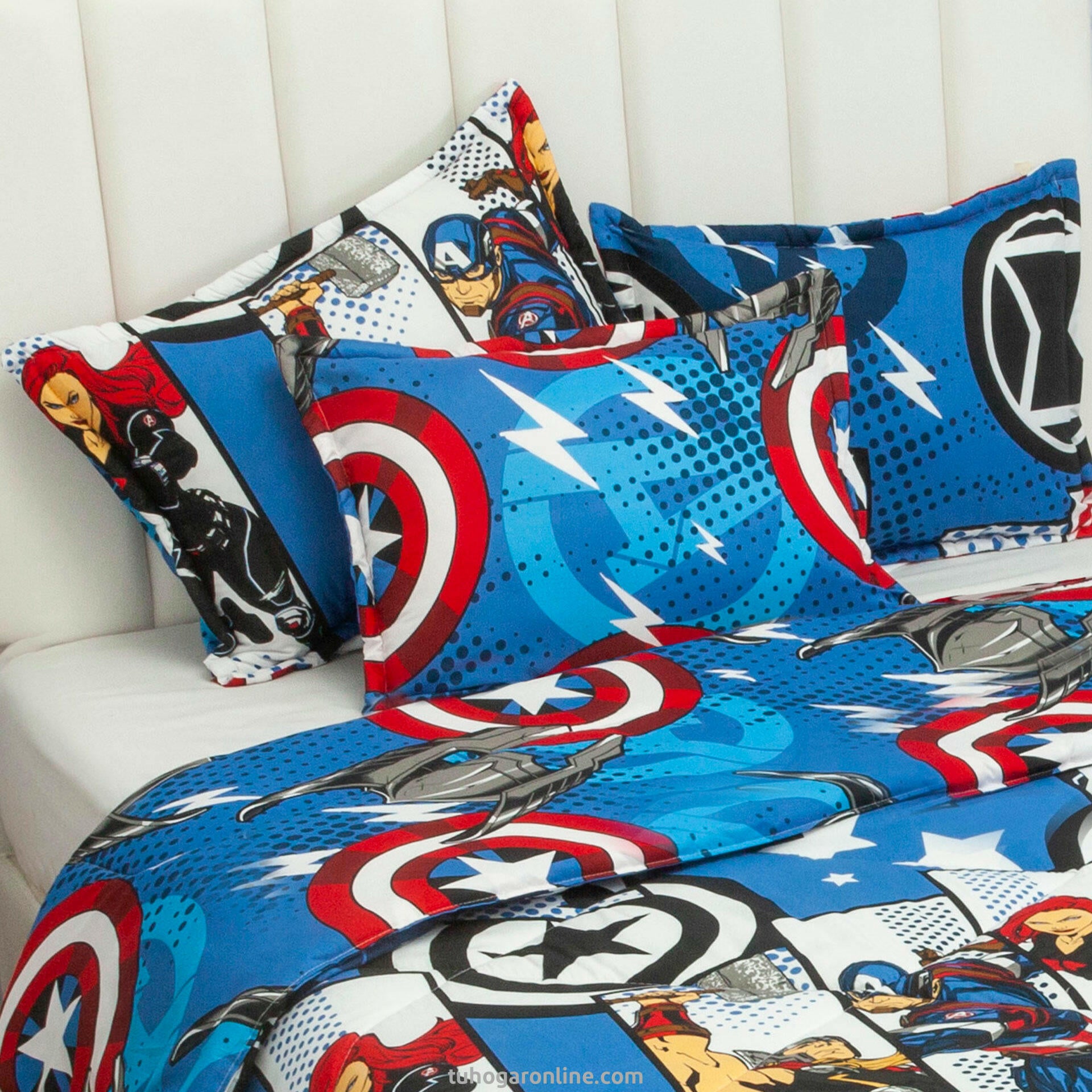 Cubrelecho Acolchado Cama Sencilla Marvel Avengers