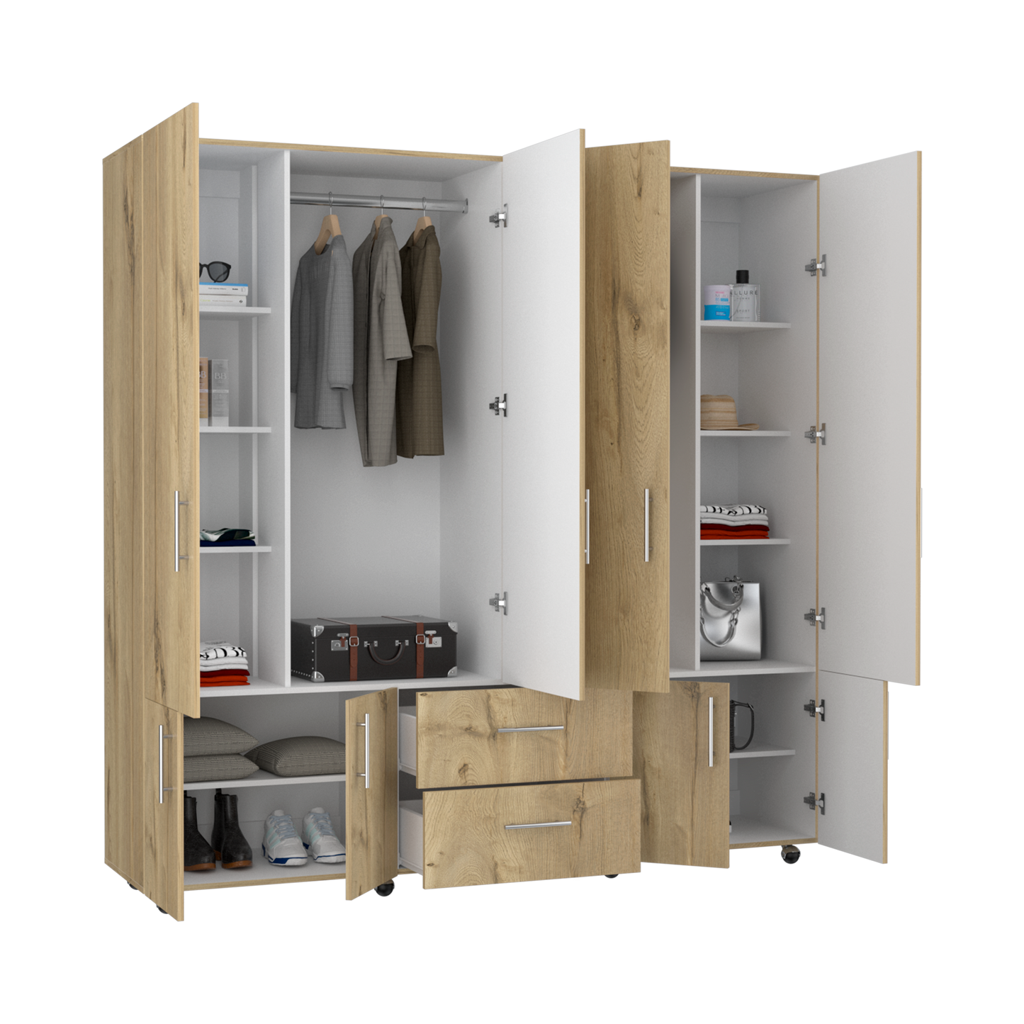 Closet Cantelmo 200 X 200 X 48 Rta Duna + Blanco