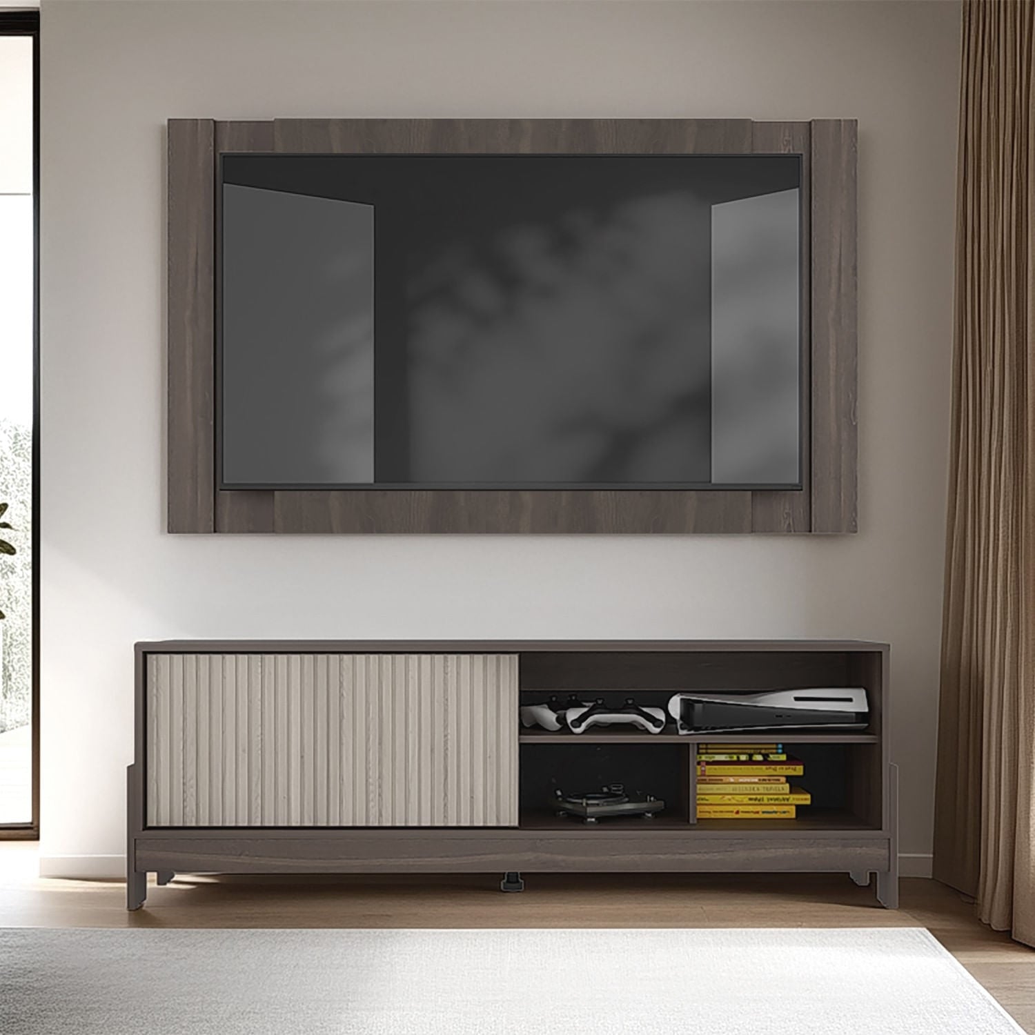 Mueble De Entretenimienro Obell 65 55X157X36 Rta Milan Roble Natural